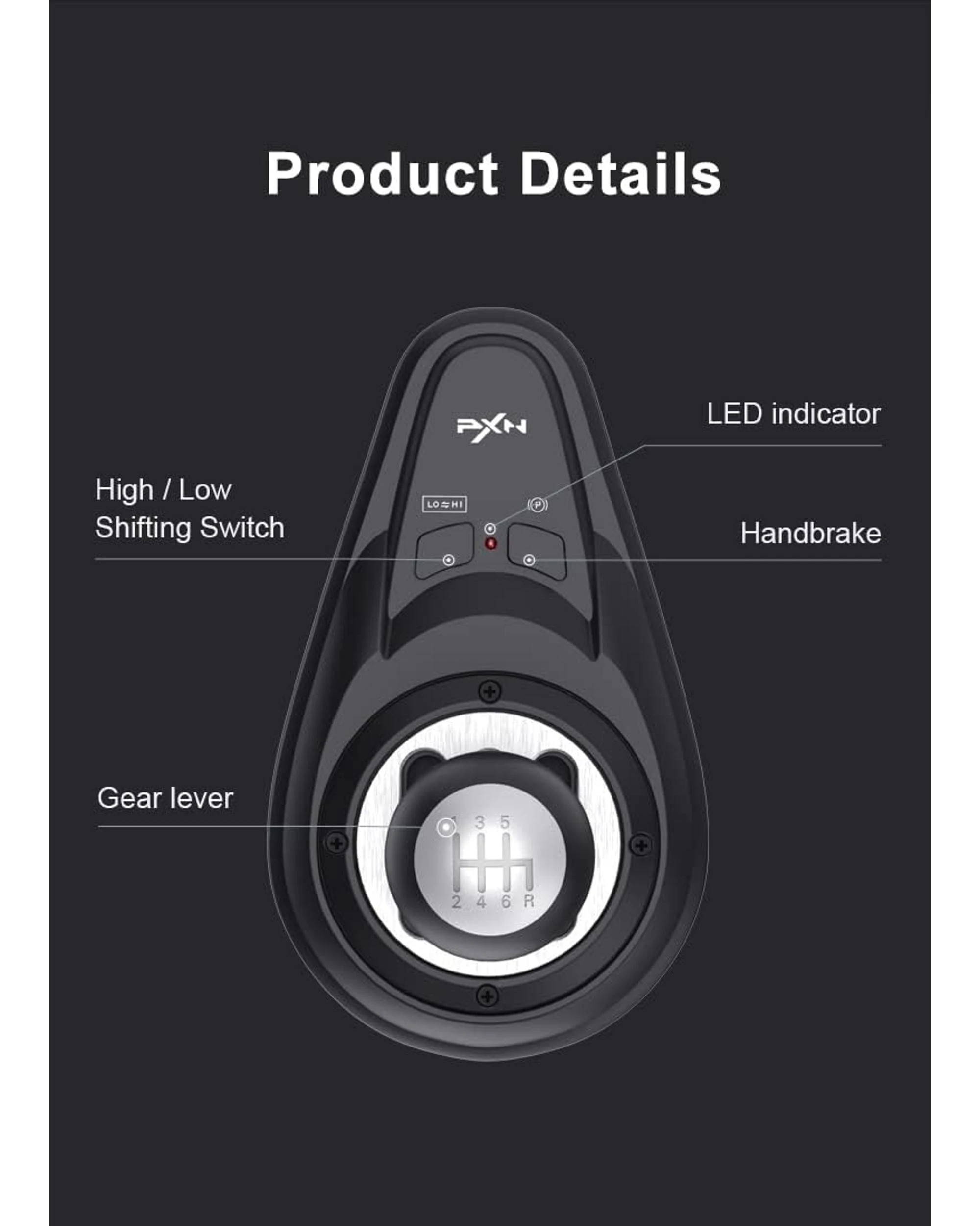 6 PXN Electronic Technology Co PXN A7 6 + 1 Universal Shifter - Black, 6 of 9