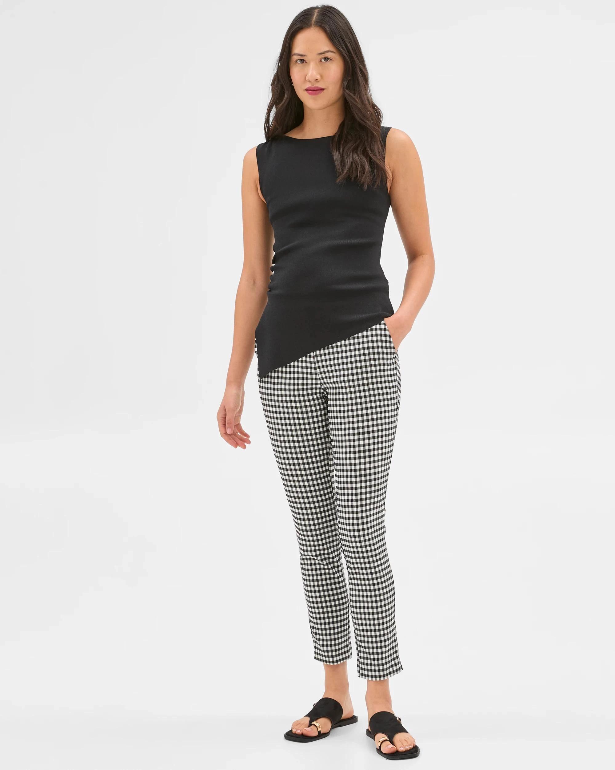 3 Preview Carrie Bengaline Ankle Length Skinny Pants GINGHAM CHECK, 3 of 6