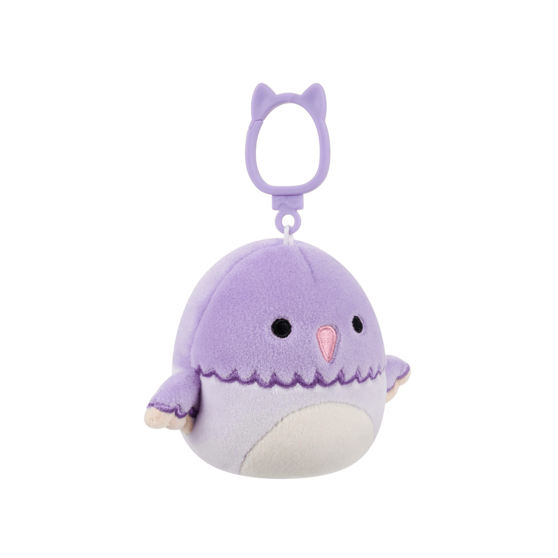 3 Kellytoy Squishmallows Charmaine the Hummingbird 3.5 inch Clip-On Plush - Purple, 3 of 6