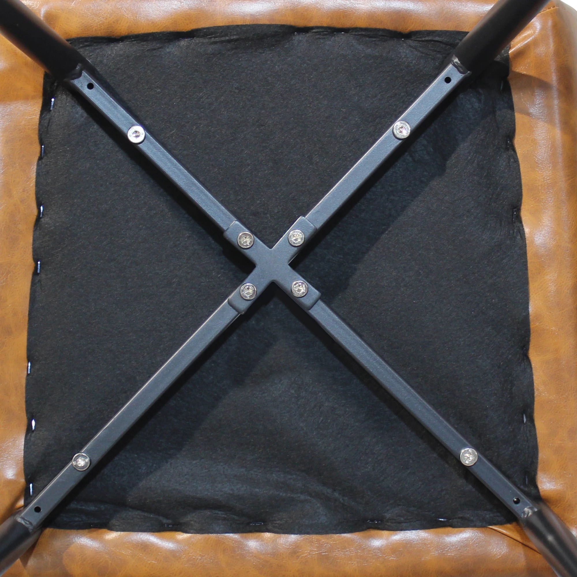 4 Levede Set Of 4 Pu Leather Padded Dining Chairs - Brown, 4 of 4