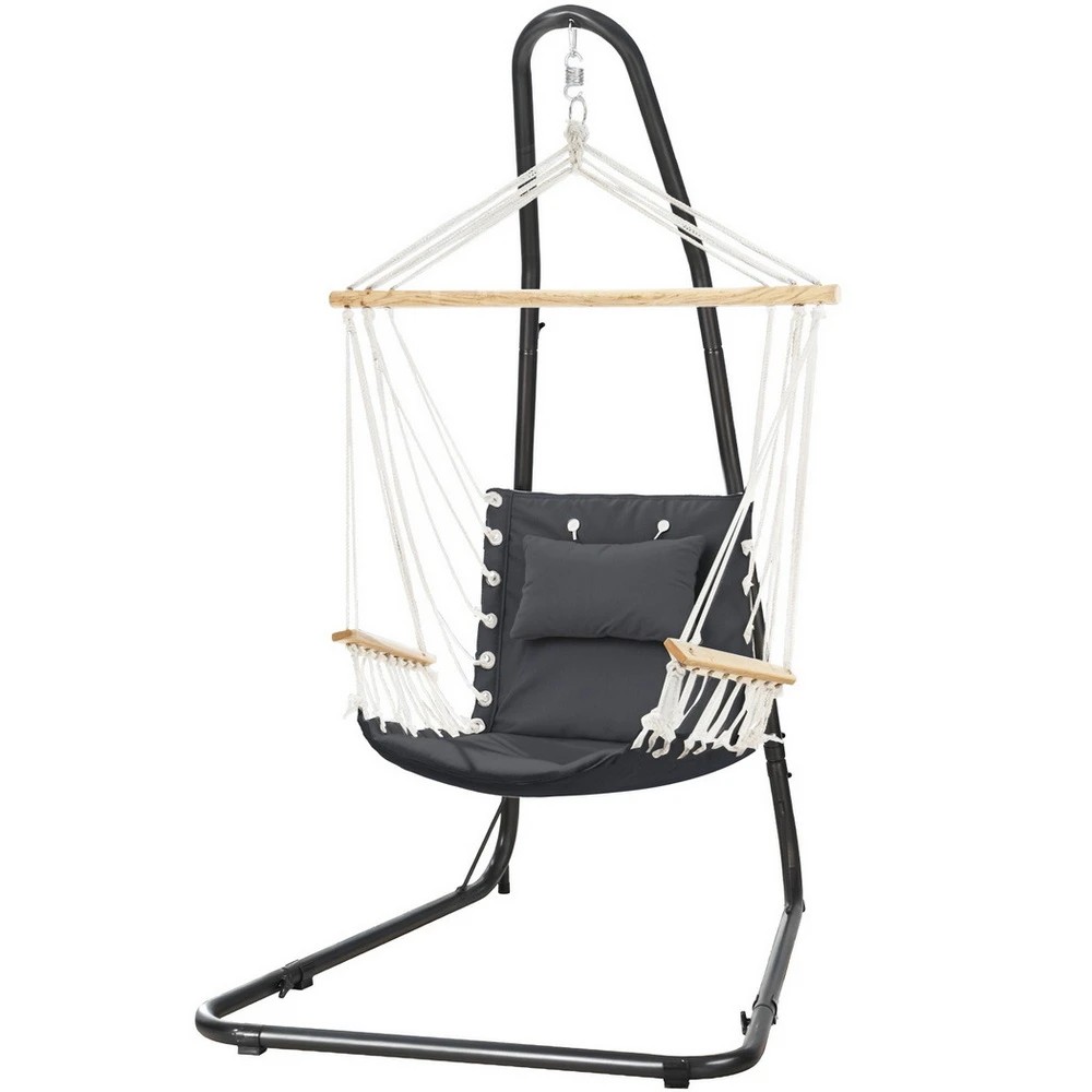 1 Gardeon Hammock Chair with Heavy Duty Steel Stand - - Multi, 1 of 6