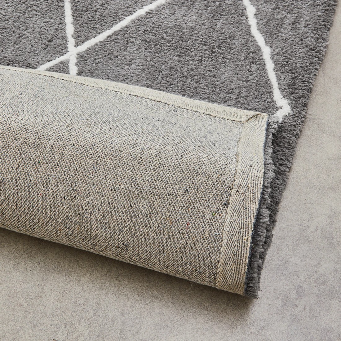 3 Trellis Shag Rug - Grey, Large - 235cm x 160cm, 3 of 7