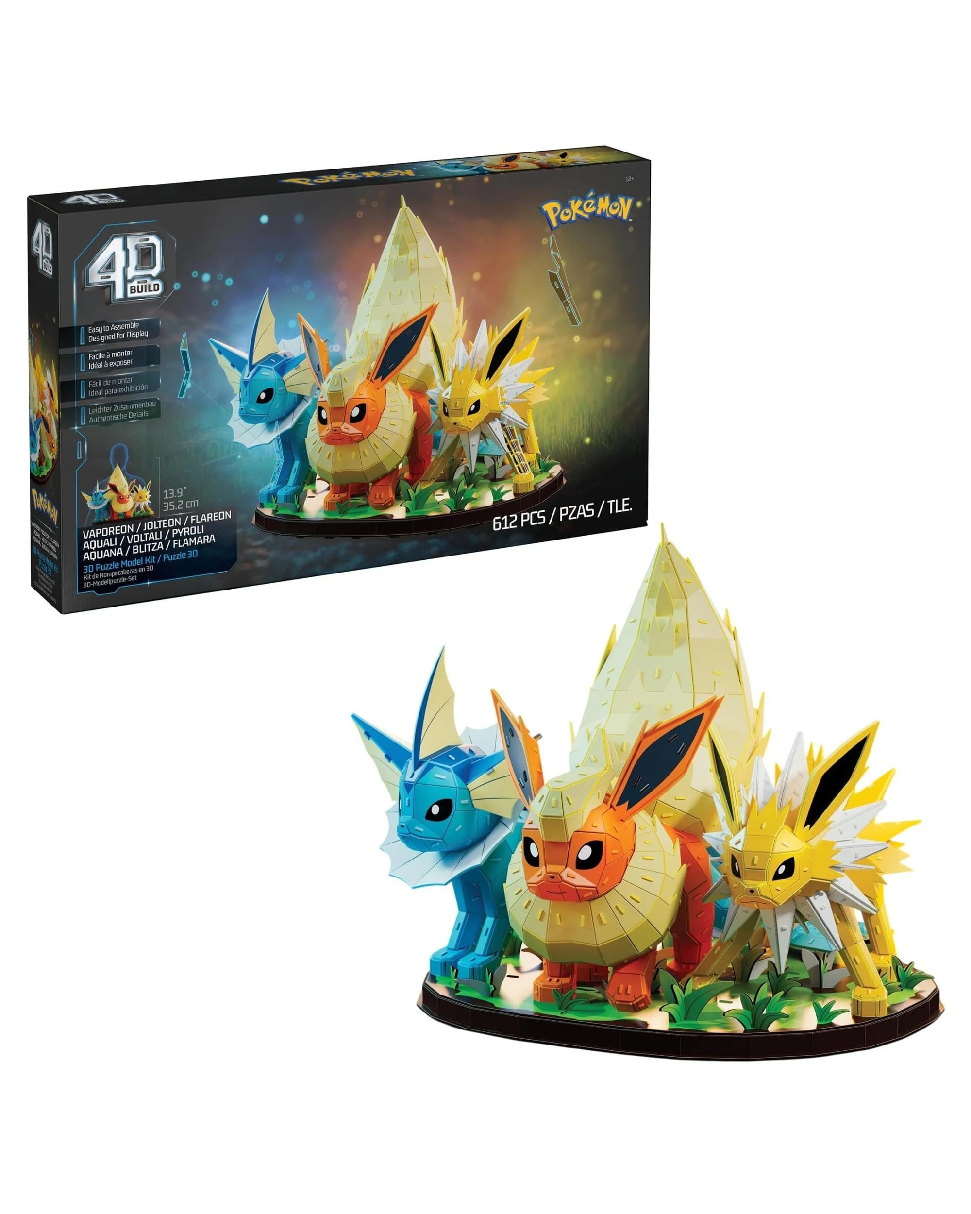1 4D Build Pokemon Vaporeon/Jolteon/Flareon Model Kit, 1 of 9