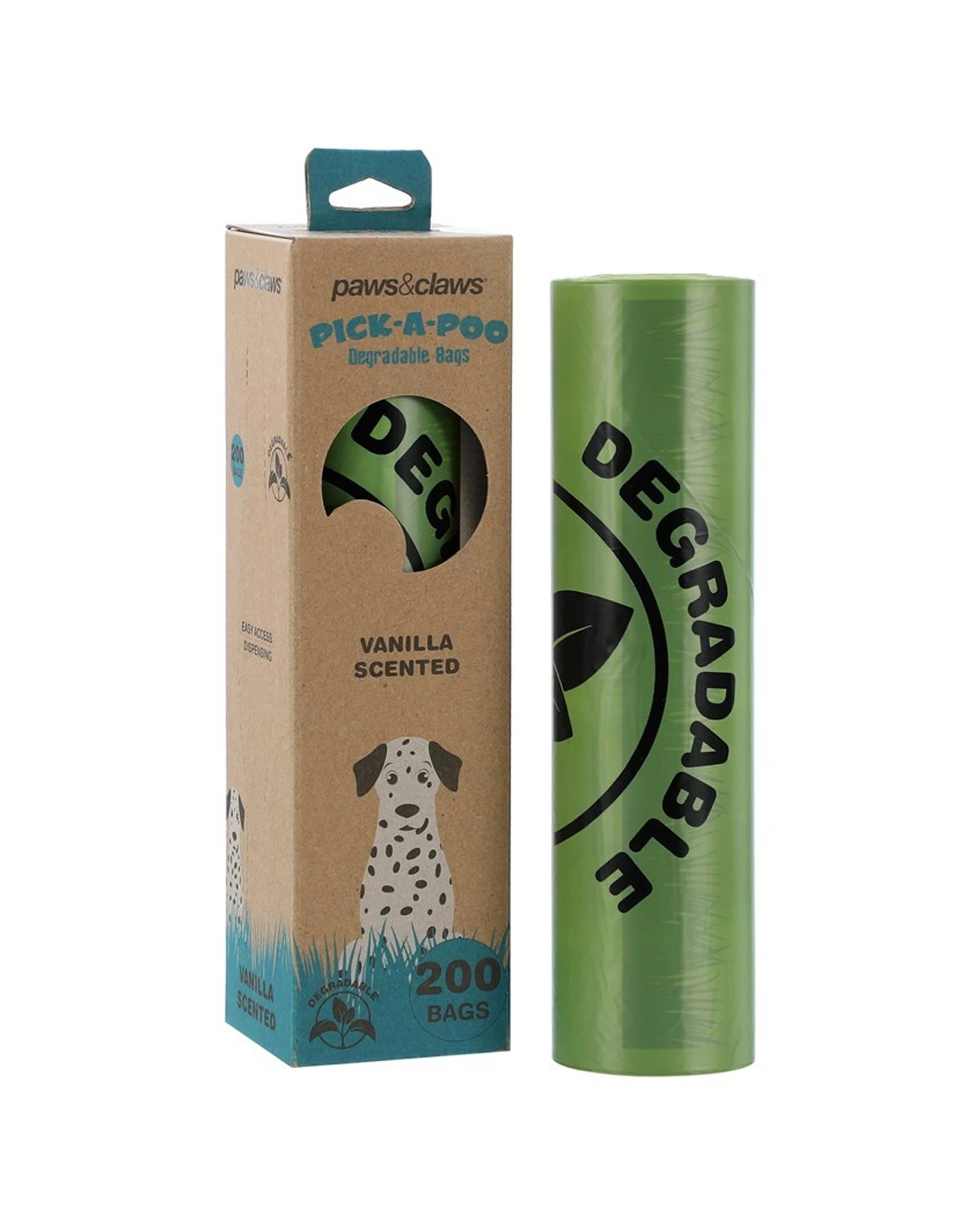 3 Paws And Claws 200pk Pick-a-poo Degradable Dog Waste Bags Dispenser Vanilla Scented
 - Green, 3 of 3