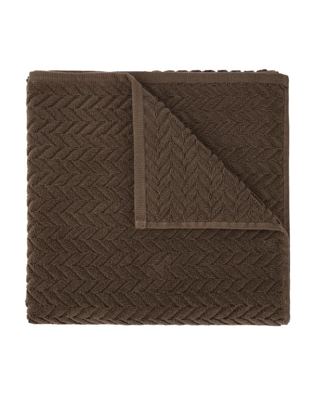 Chevron Cotton Bath Towel - Choco