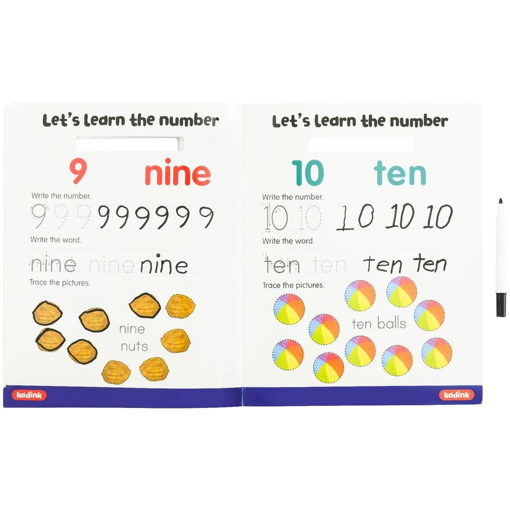 3 Kadink Write & Wipe Numbers Set, 3 of 3