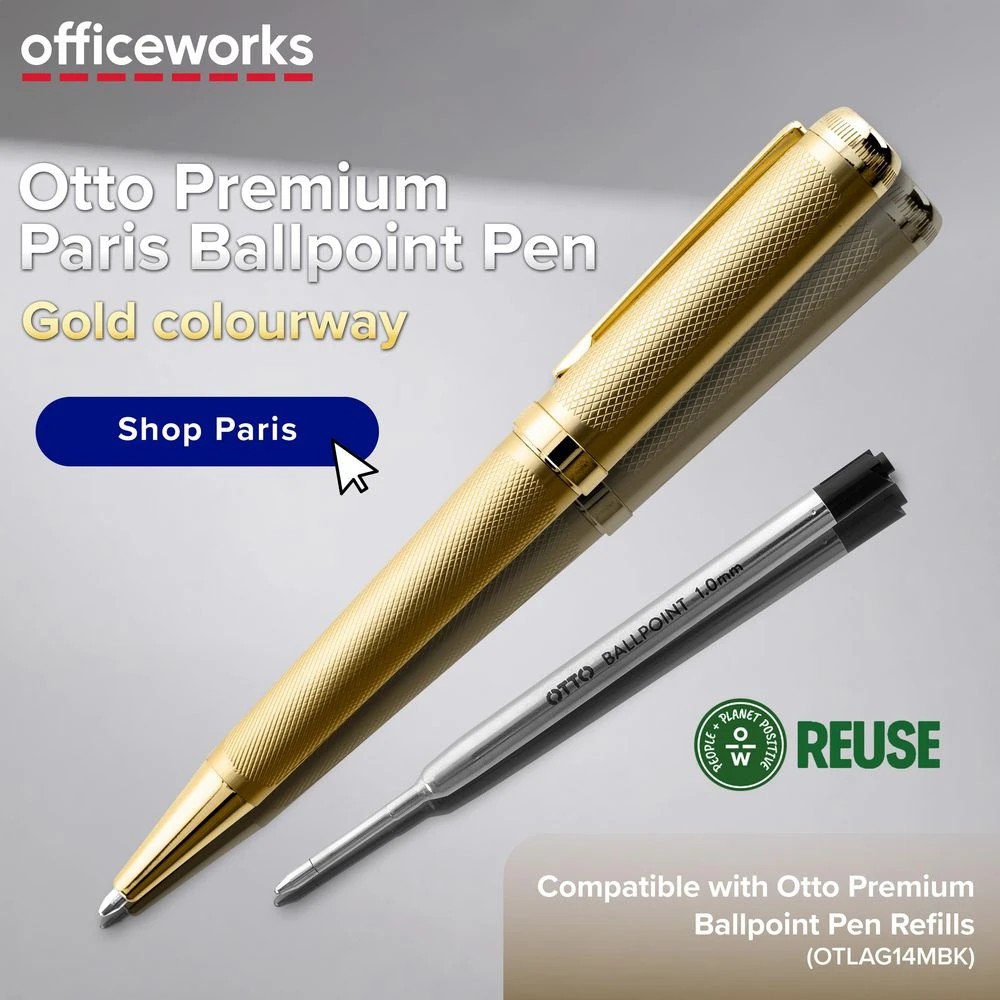 7 Otto Premium Paris Ballpoint Pen 1mm Gold, 7 of 7
