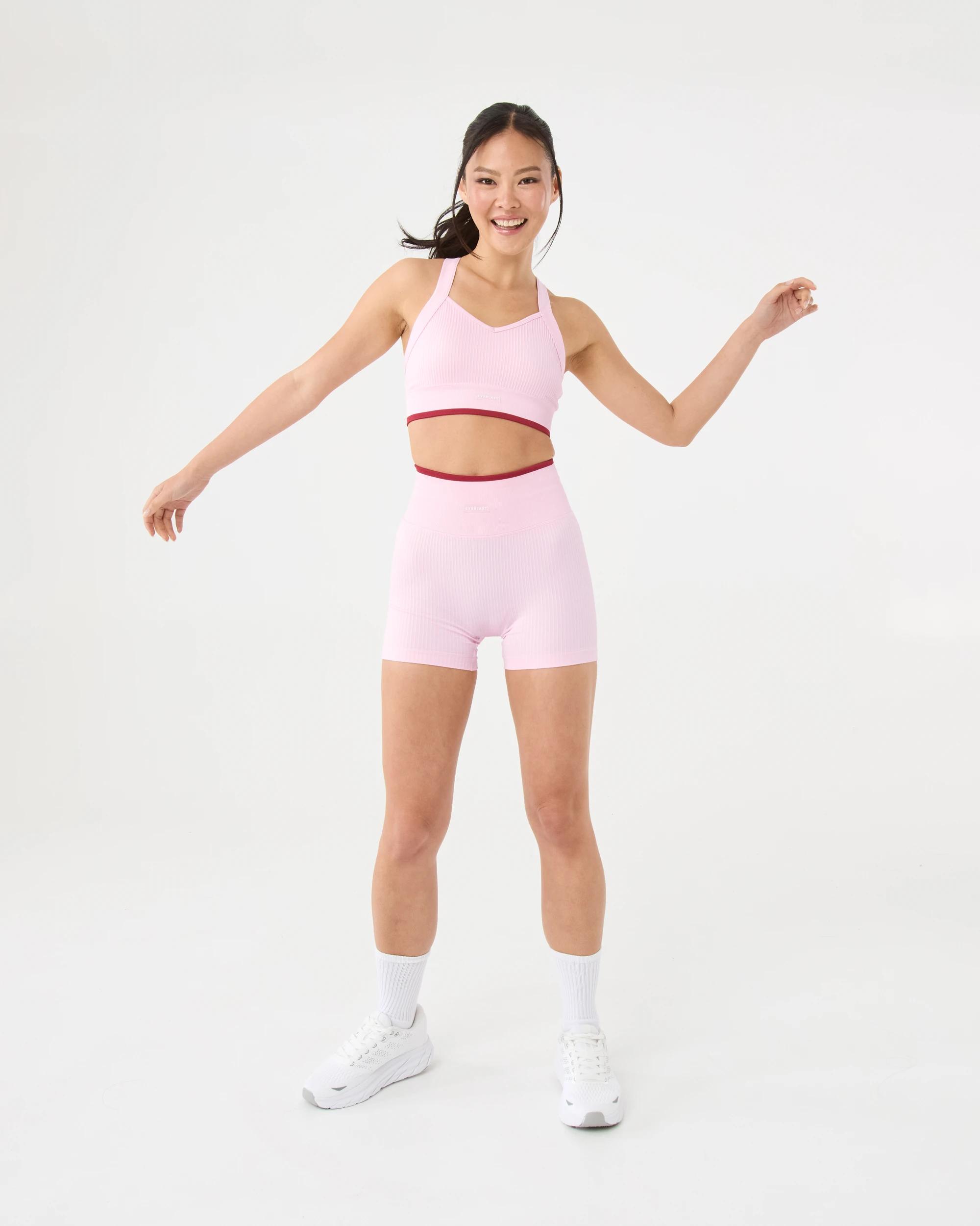 2 Everlast Womens Seamfree Rib Bike Shorts Fairy Flos, 2 of 7