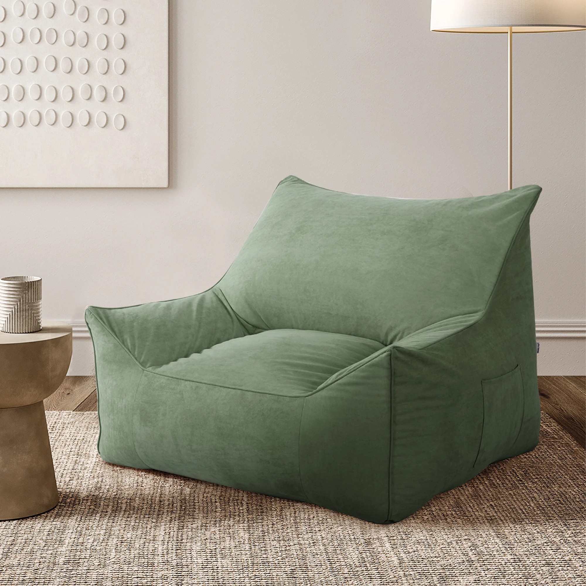 7 Marlow Bean Bag Chair Cover Suede Indoor Home Game Lounger Seat Lazy Sofa - Green, 7 of 8