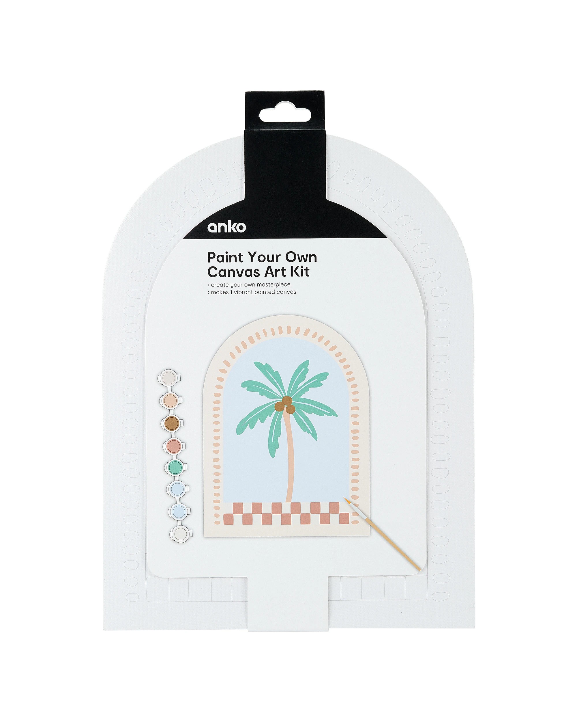 1 Paint Your Own Canvas Art Kit - Palm, 1 of 3