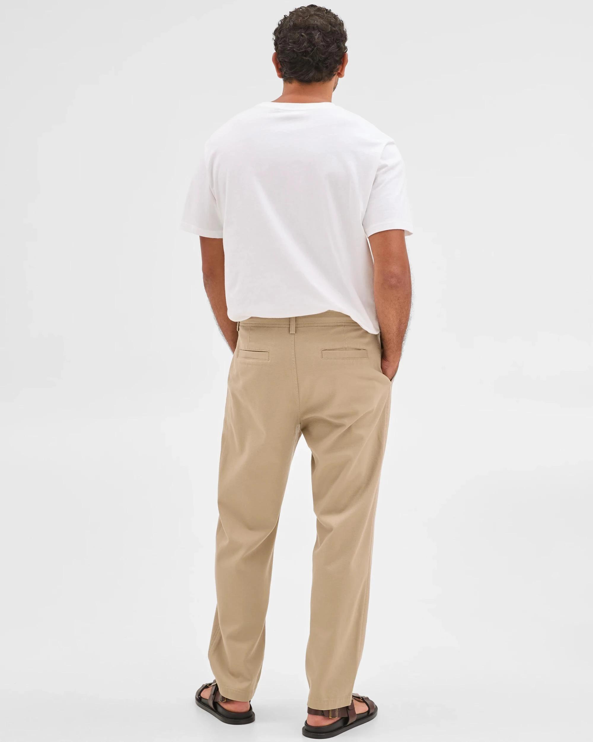 6 Target Man Australian Cotton Pleated Textured Chino Pants NEUTRAL, 6 of 7