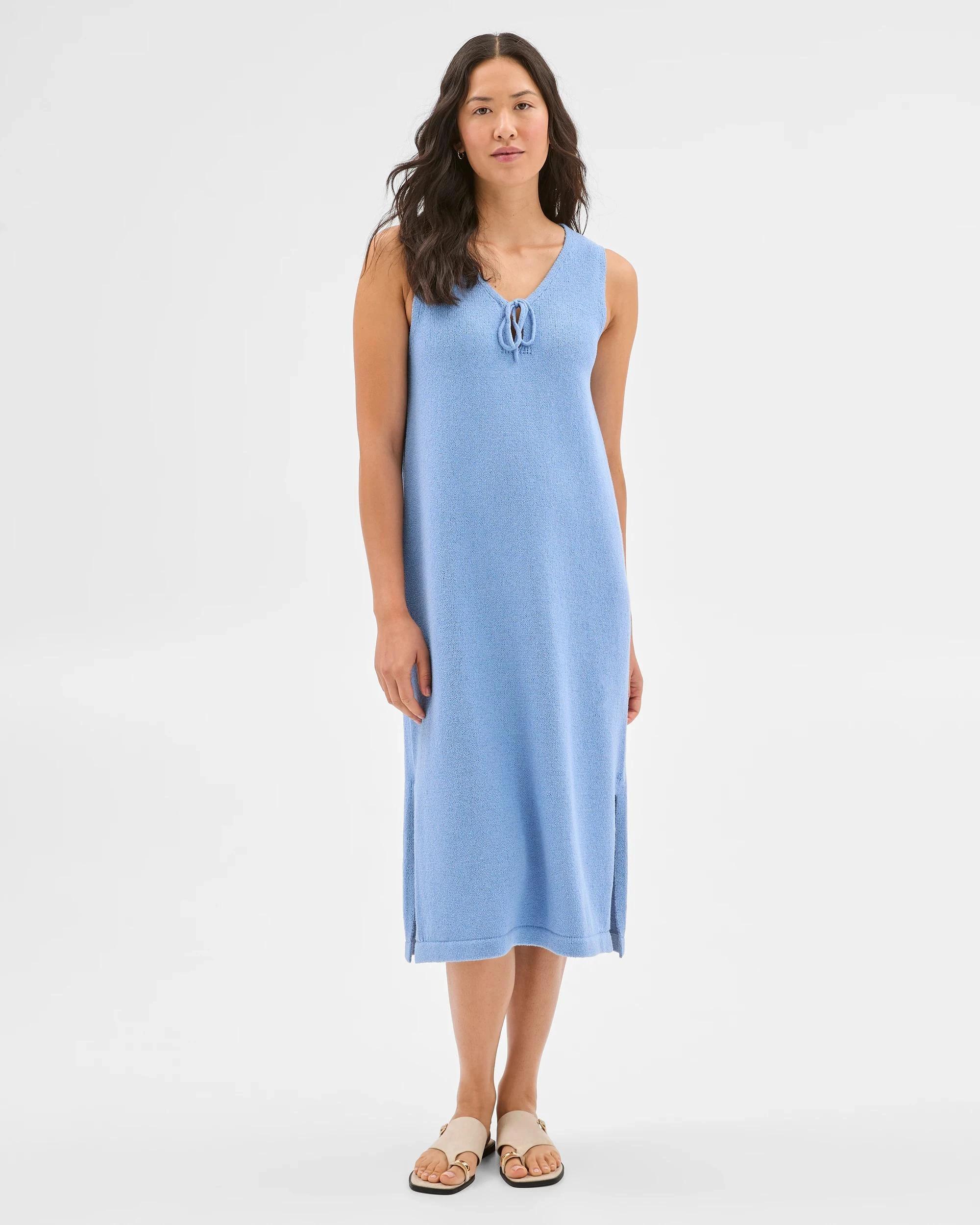 1 Target Australian Cotton Blend Boucle Knit Midi Dress ASHLEIGH BLUE, 1 of 6