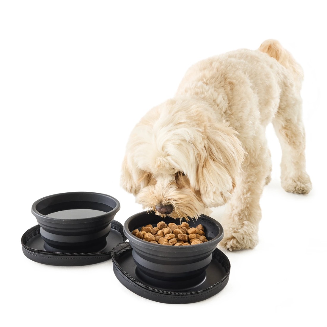 1 Pet Twin Travel Silicone Bowl, 1 of 10