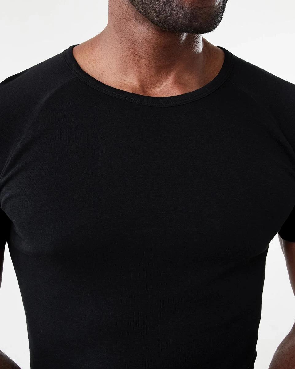 5 2 Pack Raglan Crew Neck T-Shirt Black, 5 of 5