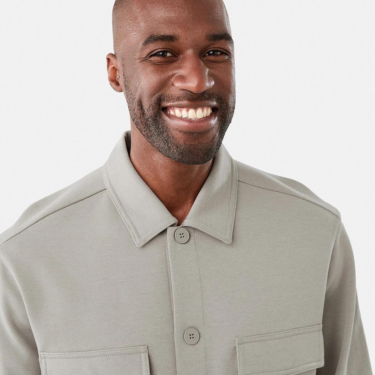 4 Long Sleeve Textured Knit Shirt Bge Smoke, 4 of 7