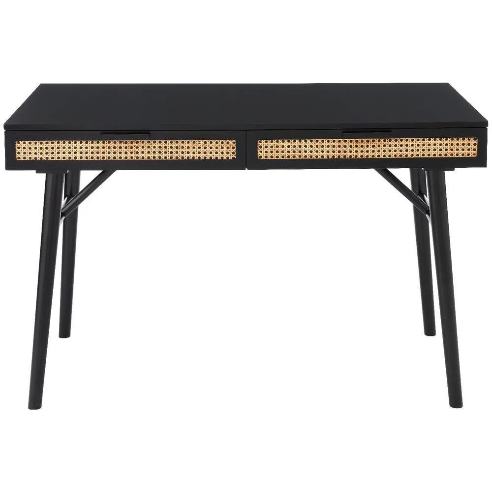 2 Nusa Rattan 1200mm 2 Drawer Desk Black Desks, Tables and Workstations, 2 of 10