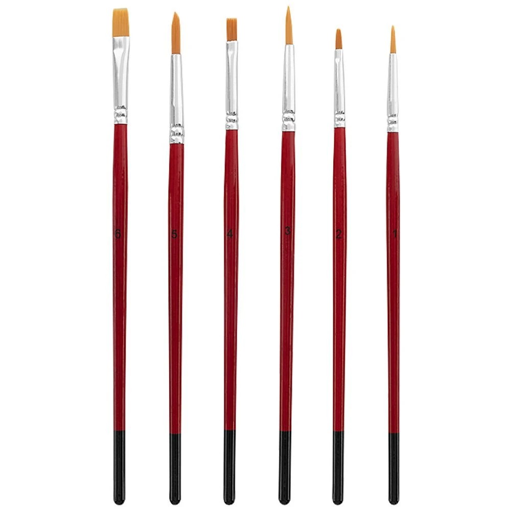 1 Born Taklon Paintbrush Round 6 Pack, 1 of 4