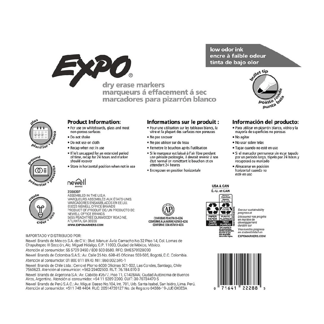 6 Expo Whiteboard Markers Bullet Tip 16 Pack Assorted, 6 of 10