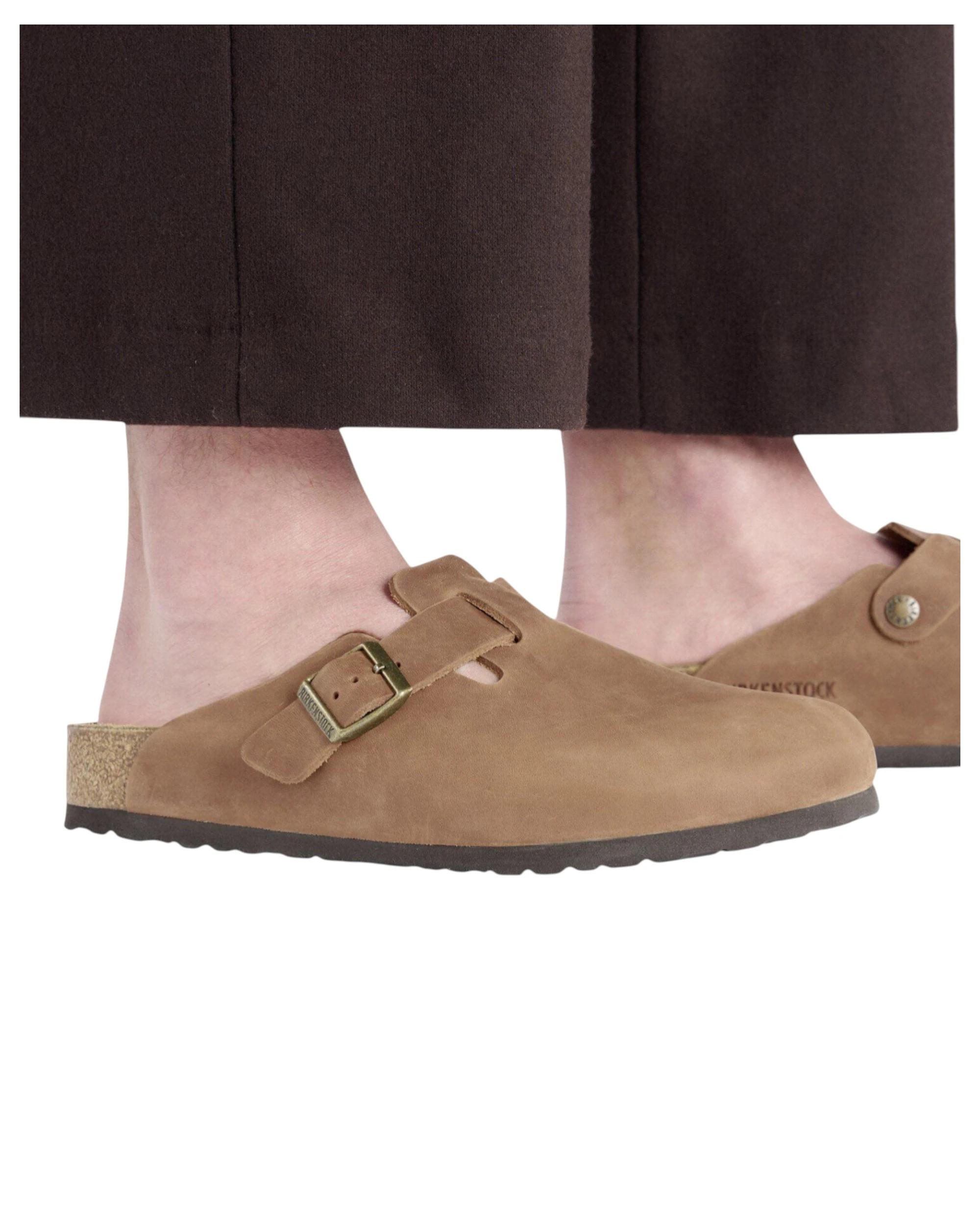 8 Birkenstock Mens Boston Clogs Oiled Leather Regular Slip On Sandals COGNAC, 8 of 8