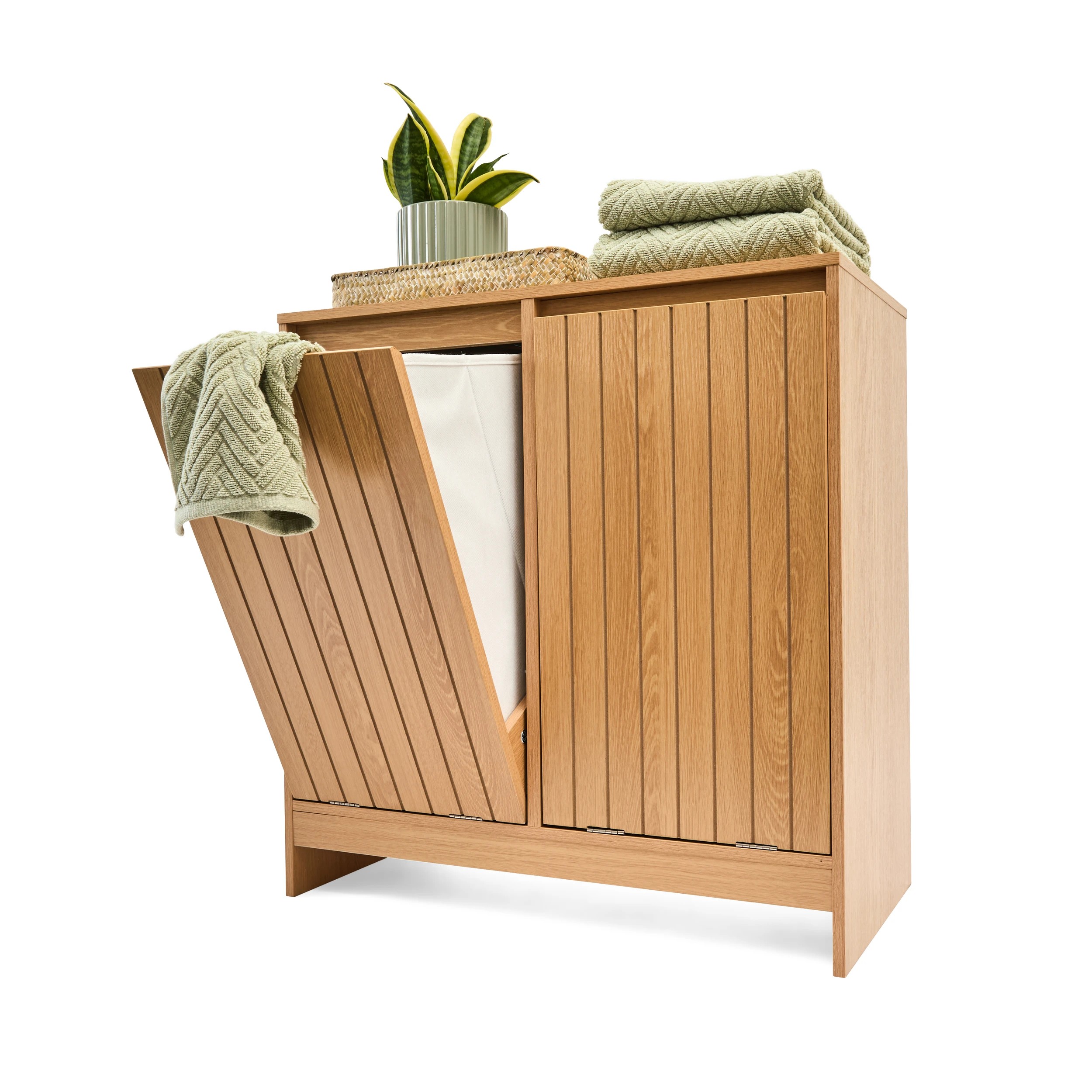 1 Leon Laundry Hamper Cabinet, 1 of 10