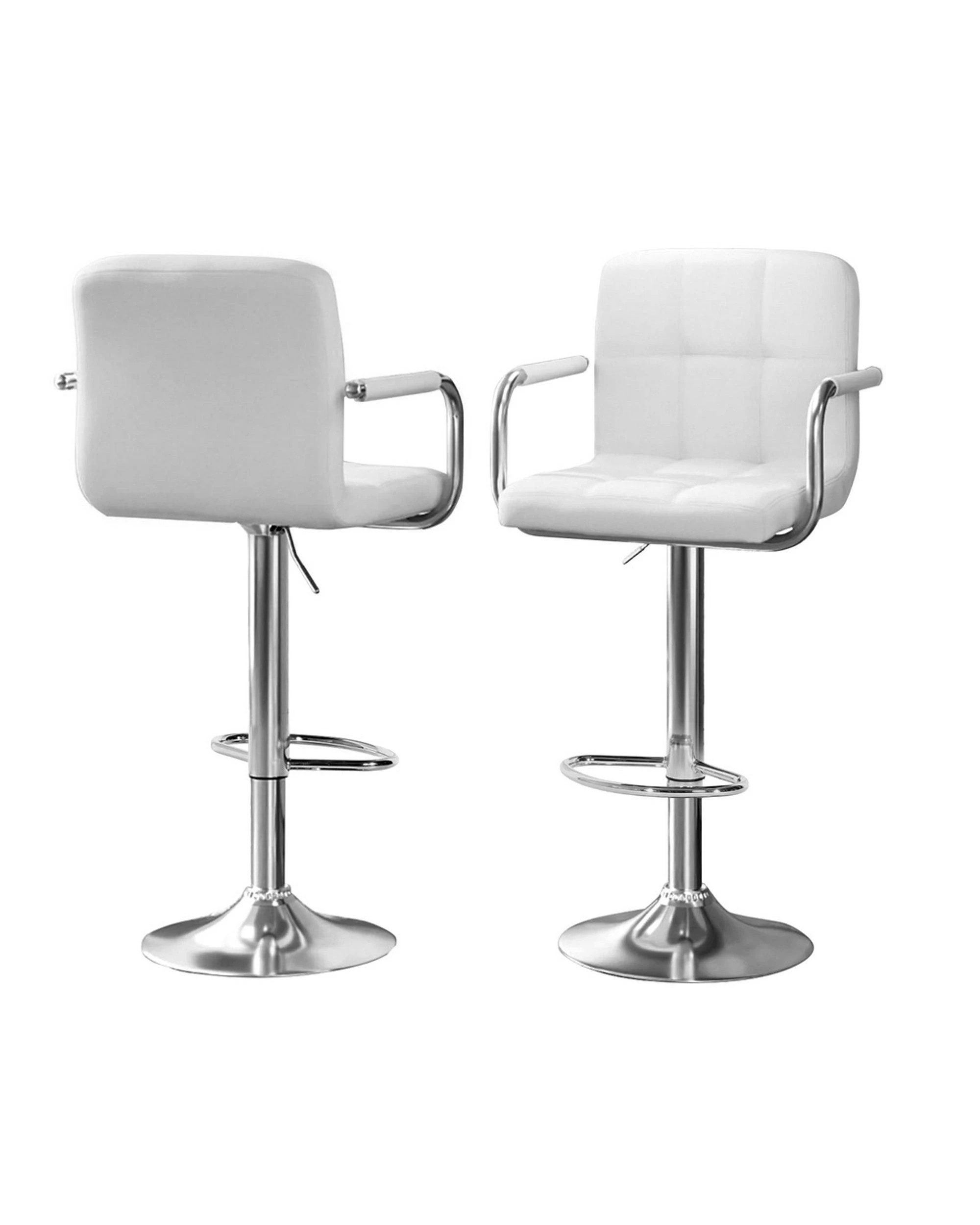 3 Artiss Bar Table and Stools Set Dining Desk Kitchen Chairs Cafe Pub - White, 3 of 4