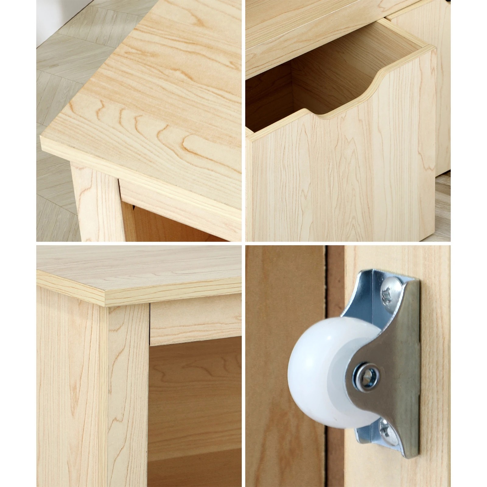 3 Oikiture Kids Toy Storage Cabinet Bookshelf With Portable Storage Box
 - Natural, 3 of 9