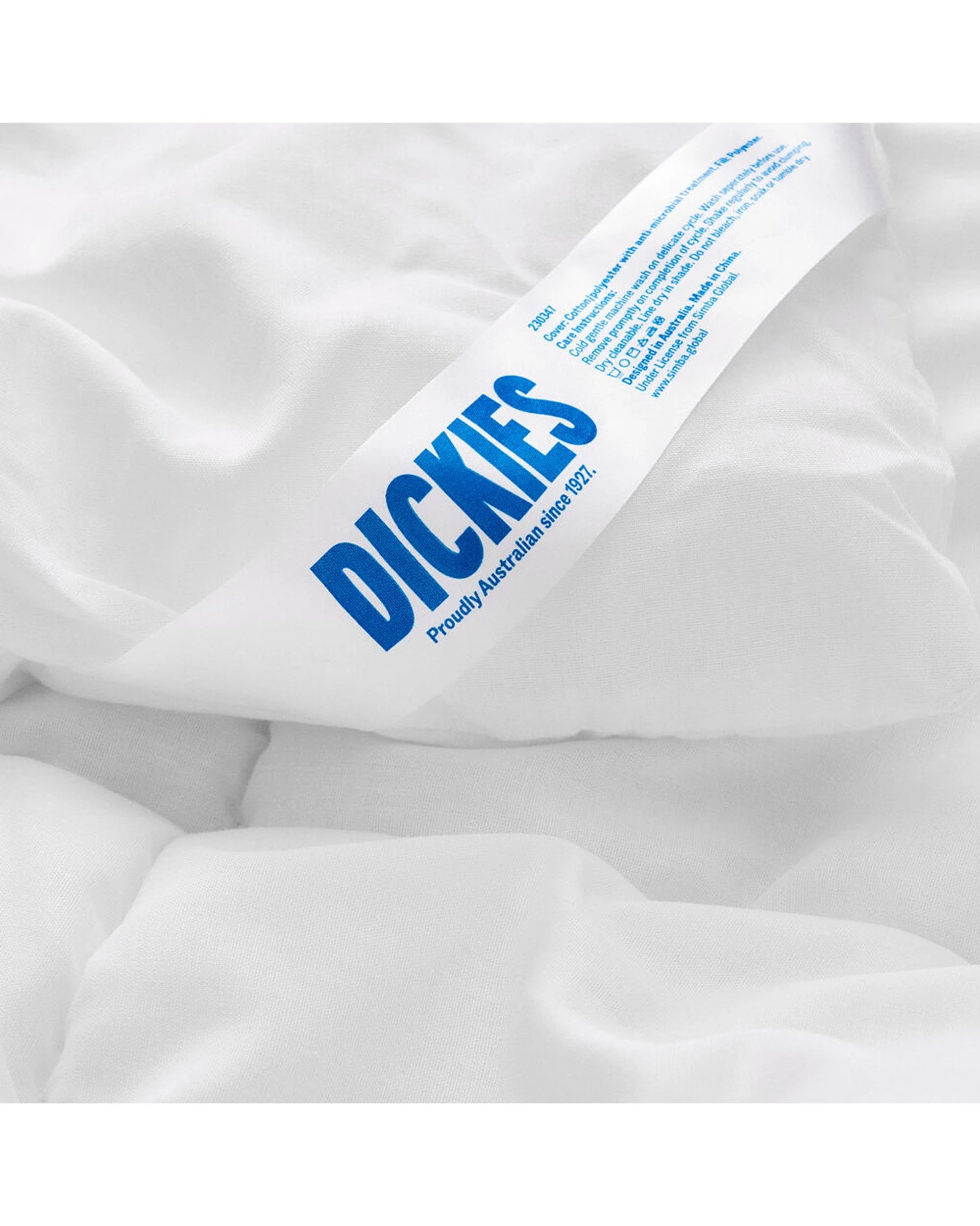 3 Dickies Anti-Microbial Cotton Polyester Blend Quilt - King Bed - White, 3 of 4