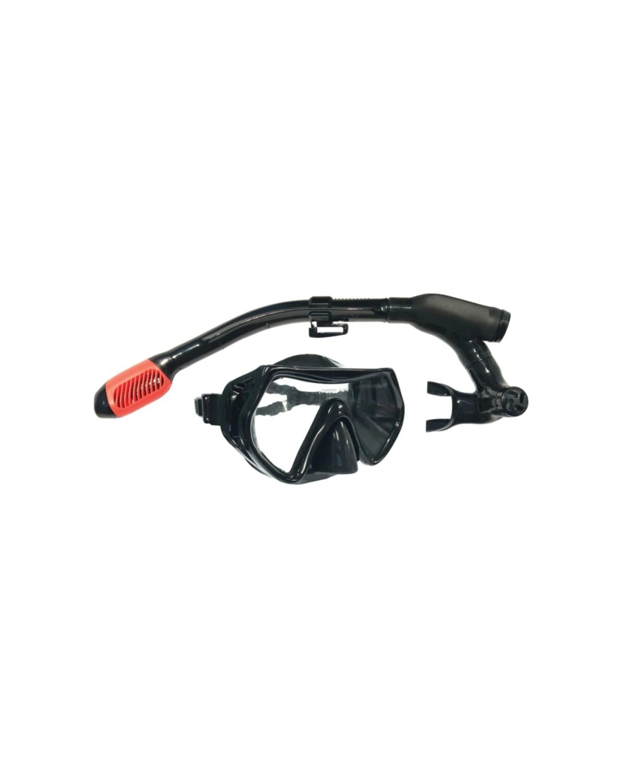 1 Land & Sea Sports Ningaloo Silicone Snorkelling Mask Set W/ Goggles - Black, 1 of 1