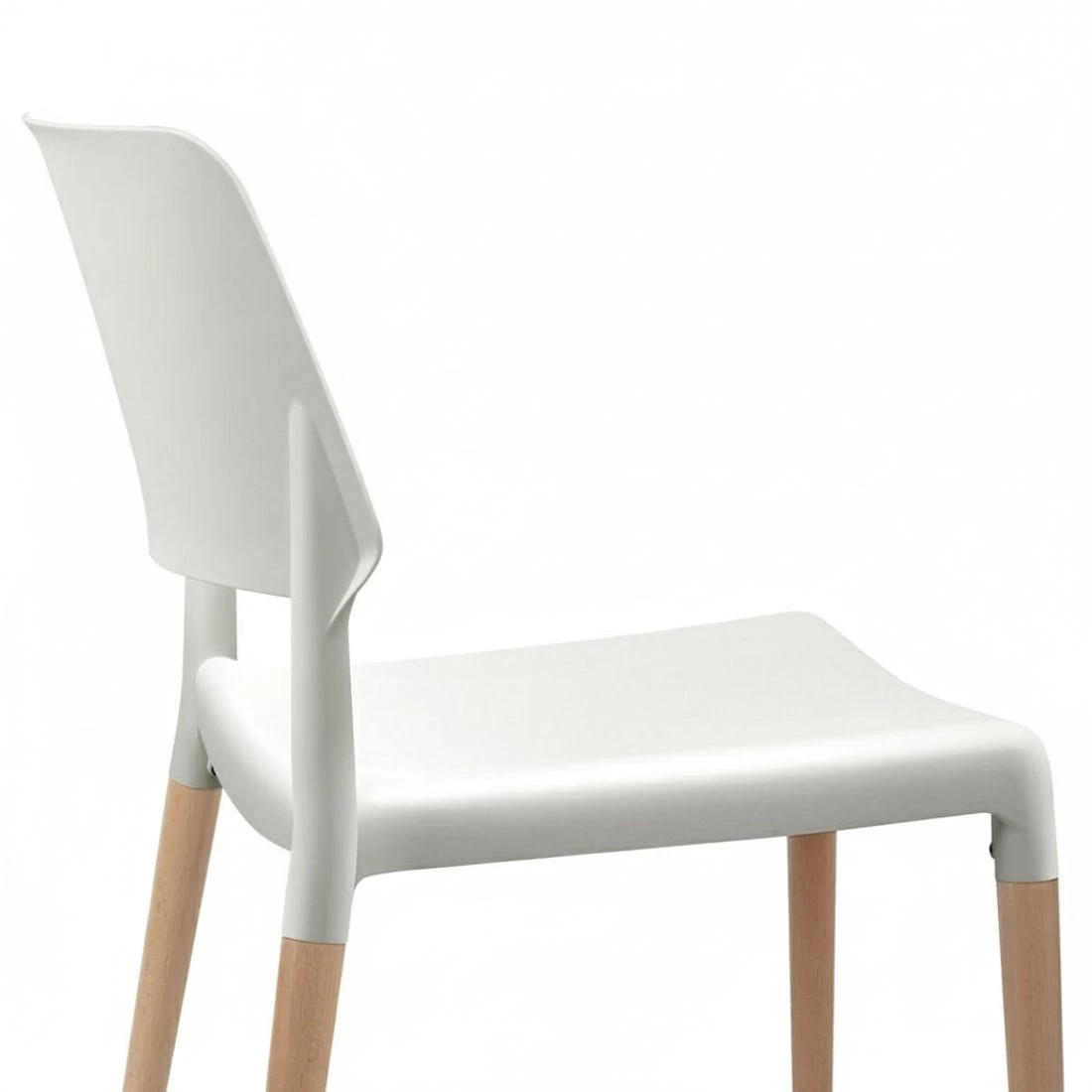 5 Artiss Dining Chairs Set of 4 Plastic en Stackable - White, 5 of 7