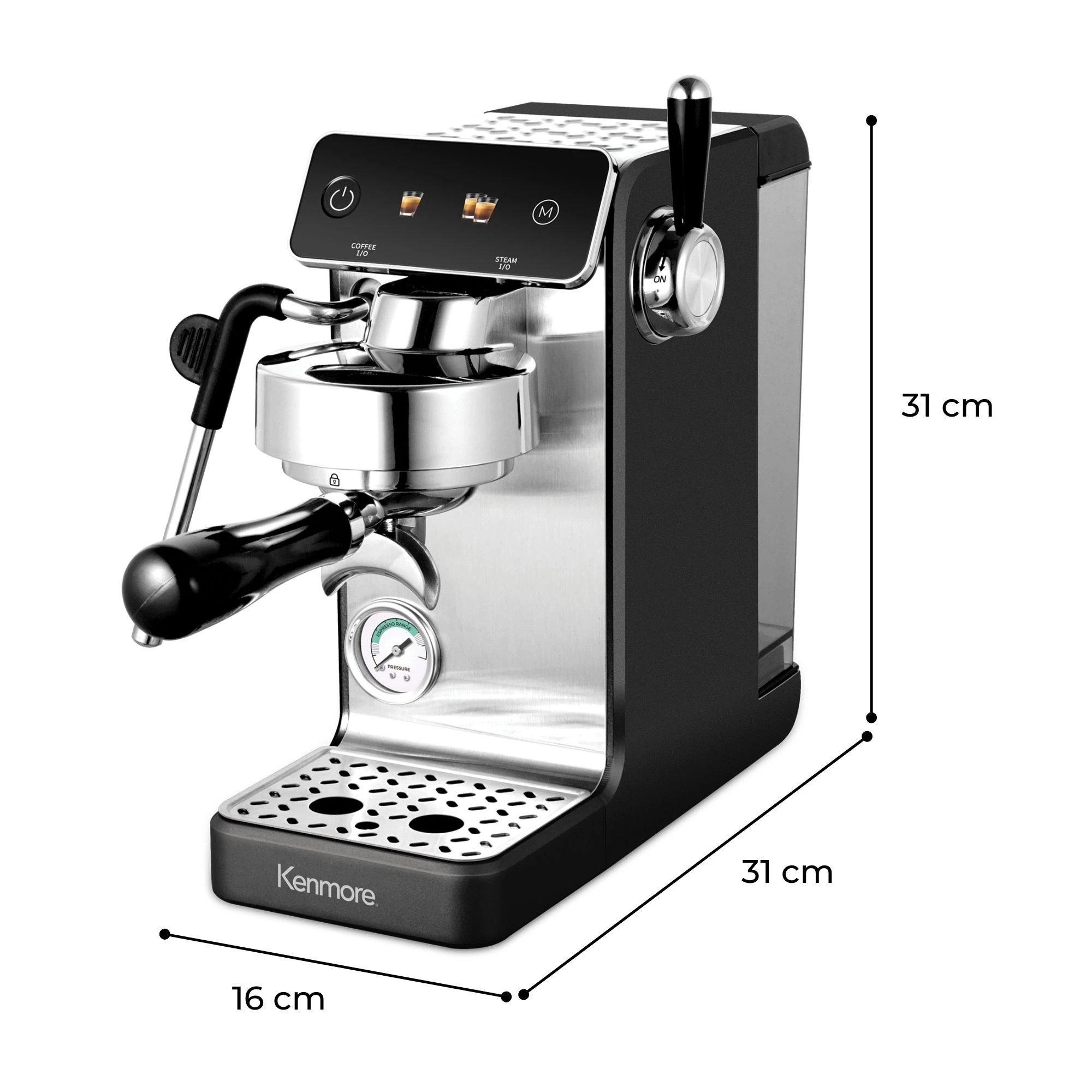 7 Kenmore Dualis Espresso Machine, Dual Thermoblock Simultaneous Brew & Steam, Italian ULKA Pump, 7 of 7