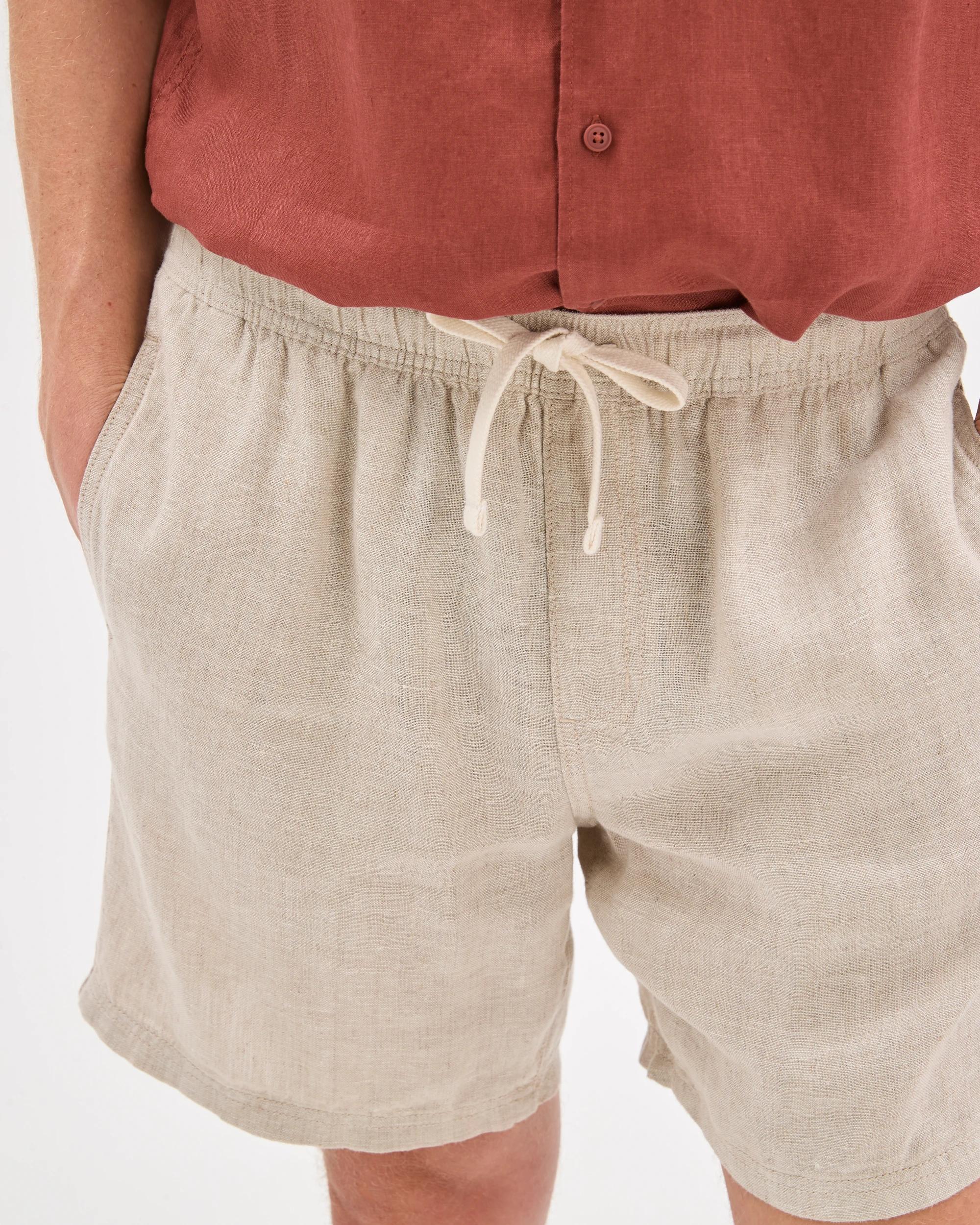 4 Target Man European Linen Shorts STONE, 4 of 5
