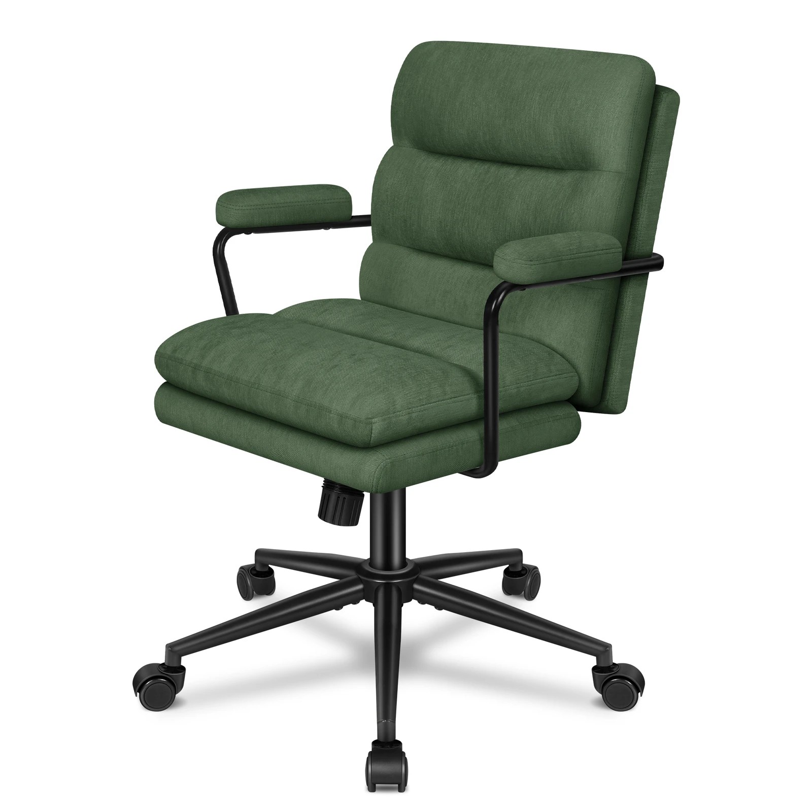 1 Alfordson Office Chair Ergonomic Executive Computer Work Seat Chenille - Green, 1 of 10