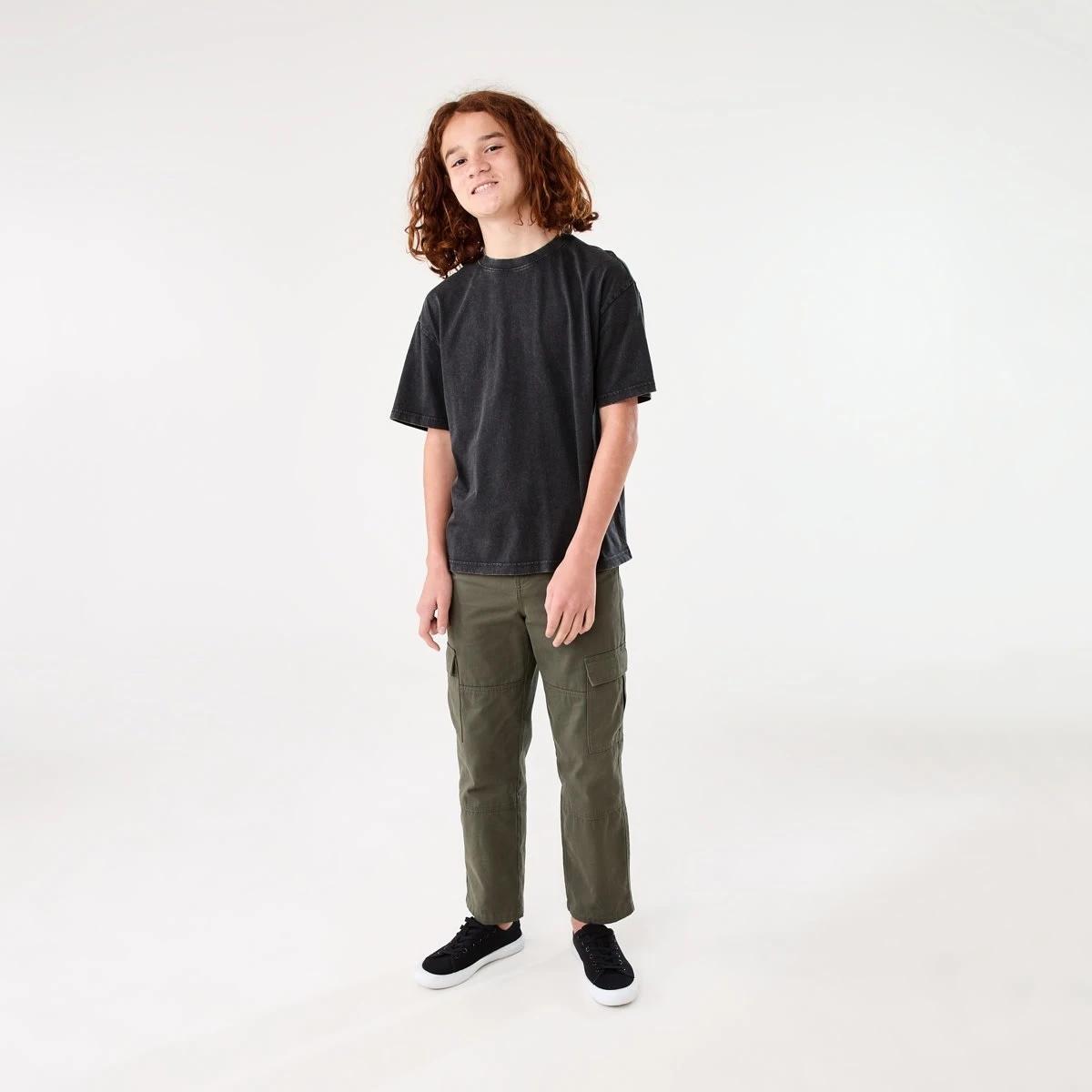 5 Short Sleeve Oversized Acid Wash T-shirt BLACK, 5 of 6