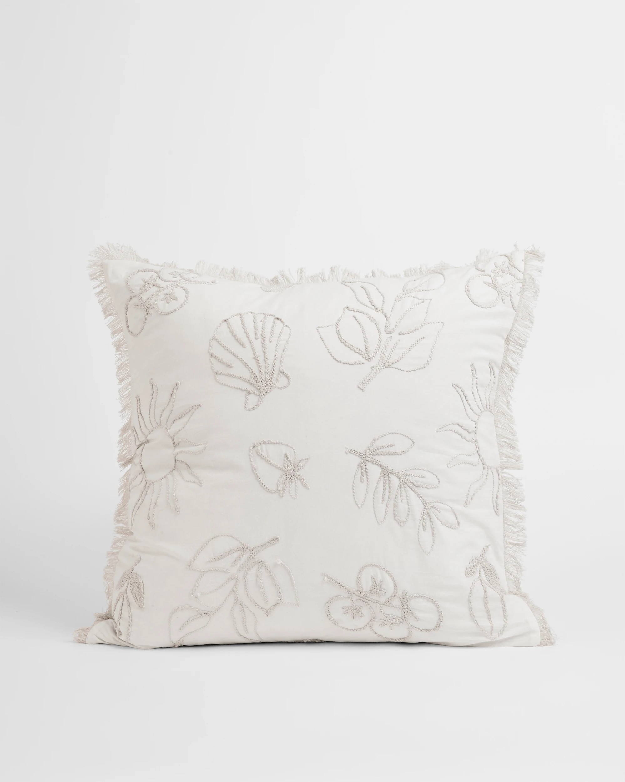 1 Target Lunar Embroidered Cotton European Pillowcase - One Size - White, 1 of 4