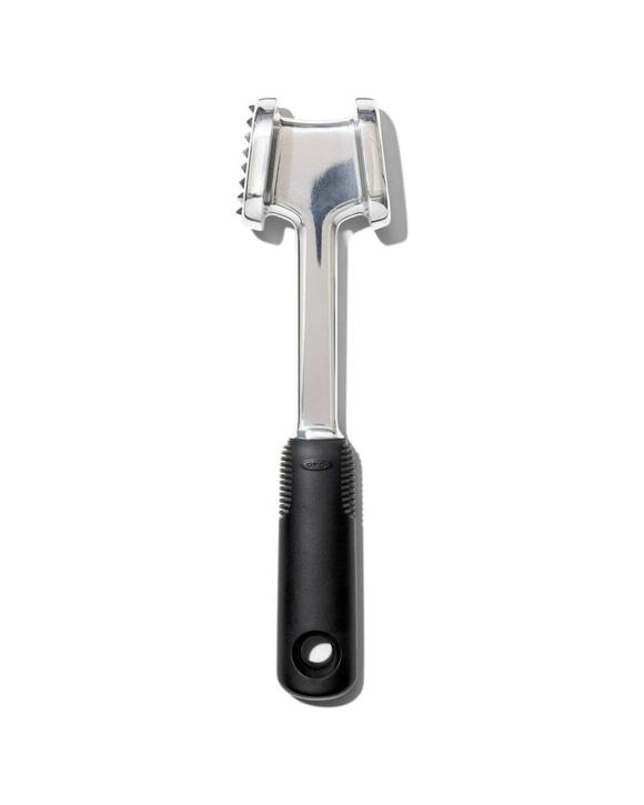 Oxo Die-cast Double-sided Meat Tenderizer Kitchen Mallet Non-slip Handle - Silver