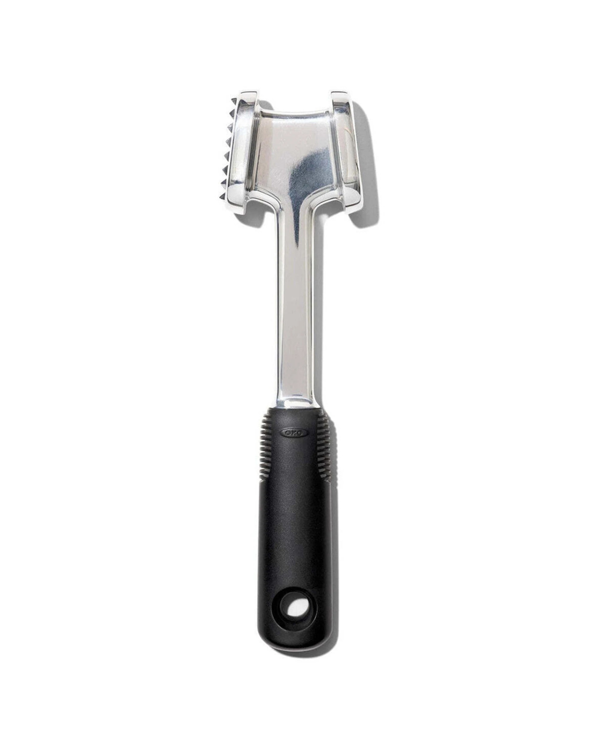 1 Oxo Die-cast Double-sided Meat Tenderizer Kitchen Mallet Non-slip Handle - Silver, 1 of 3