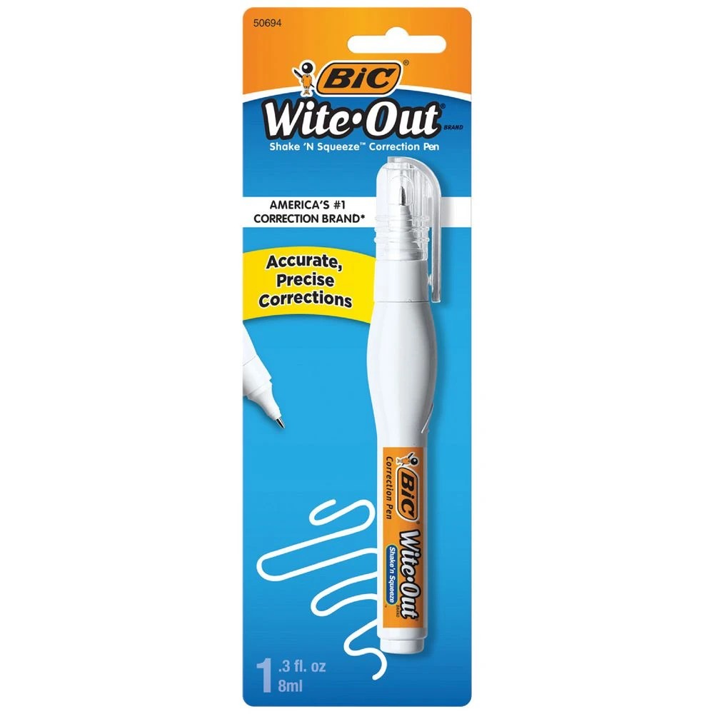 1 BIC Wite-Out Shake 'n' Squeeze Correction Pen 8mL, 1 of 1