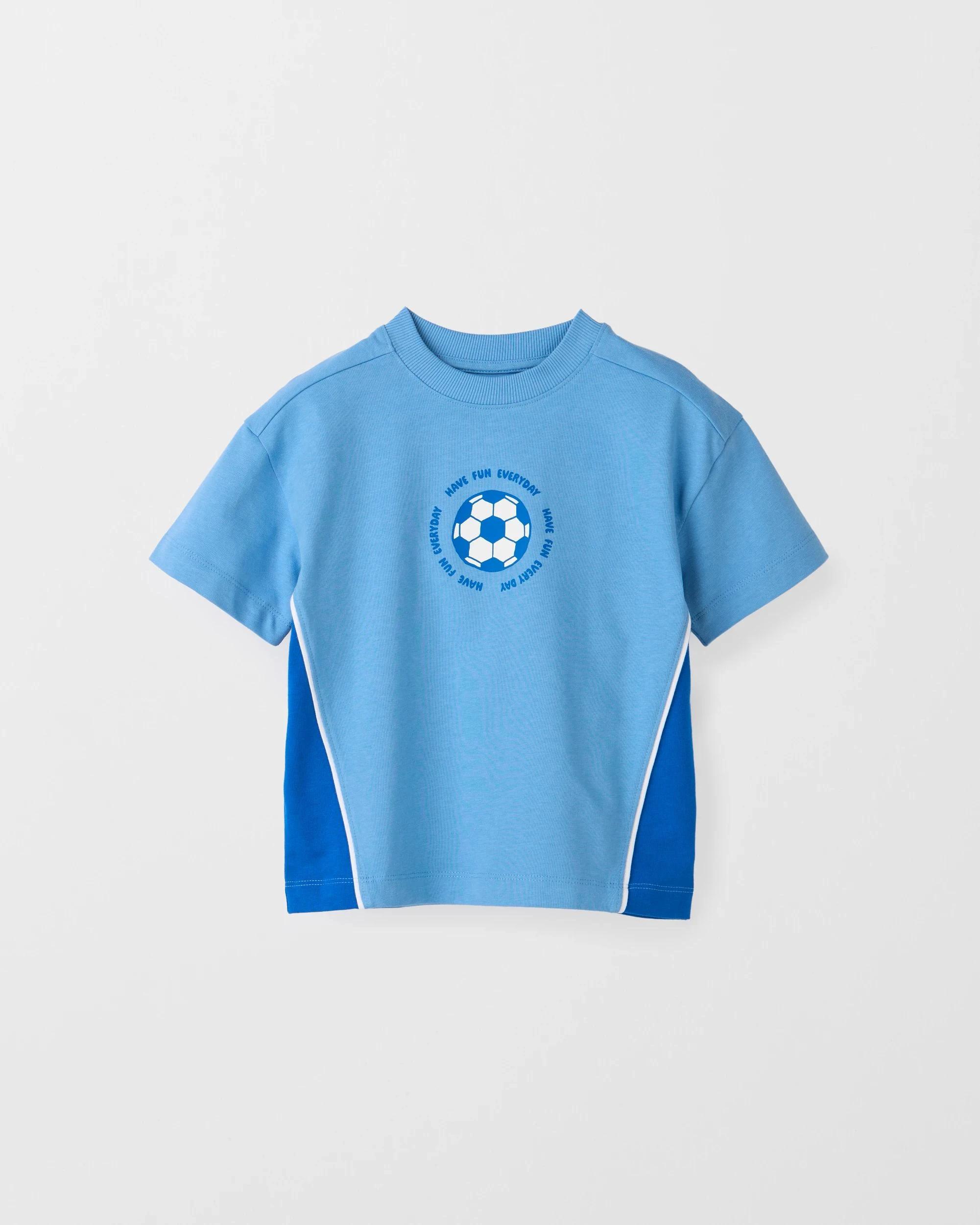 1 Target Australian Cotton Spliced Sport Oversized Mesh T-Shirt BLUE, 1 of 3