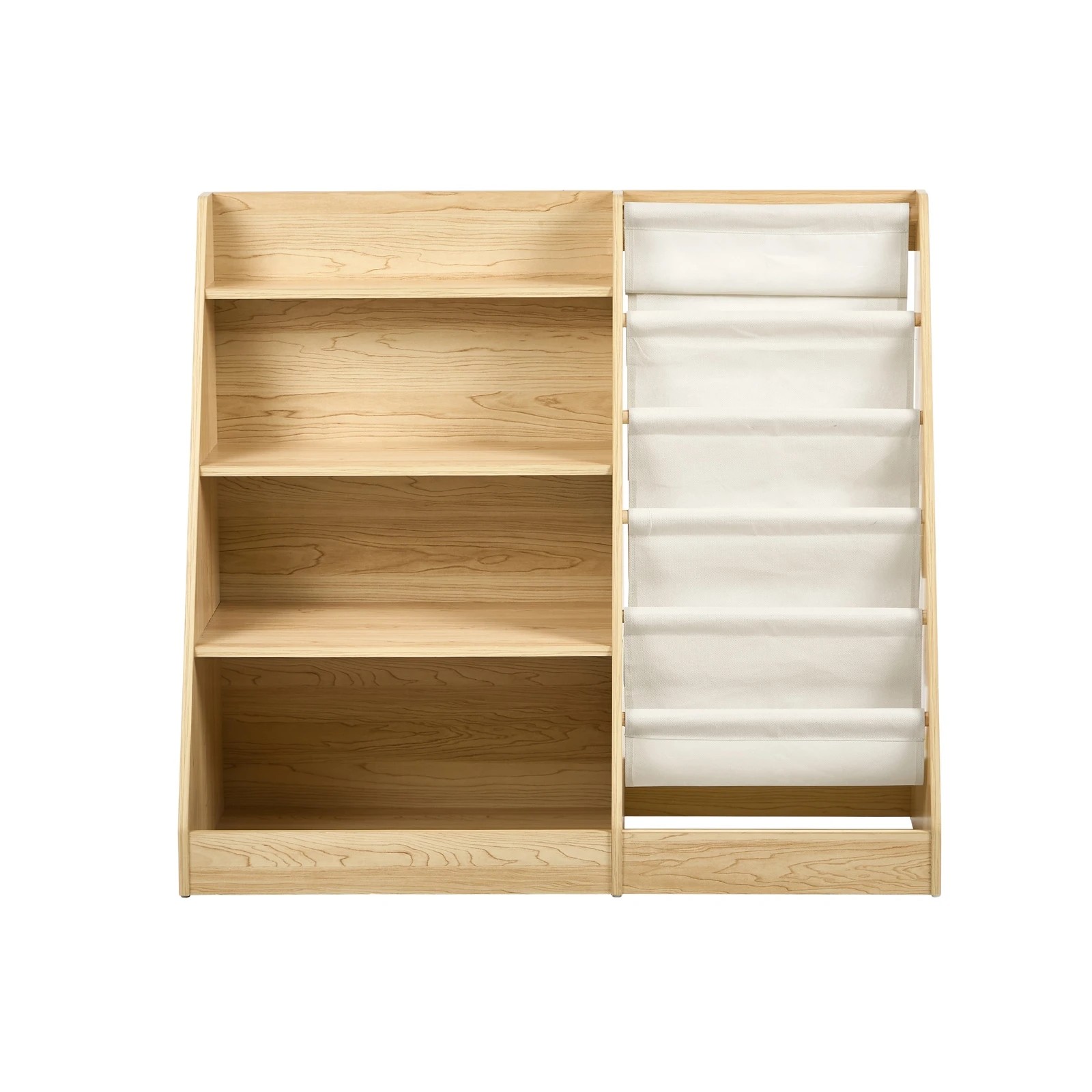6 Oikiture Kids Bookshelf Bookcase Multi Tiers Display Shelf Rack DIY Organiser - Natural, 6 of 8