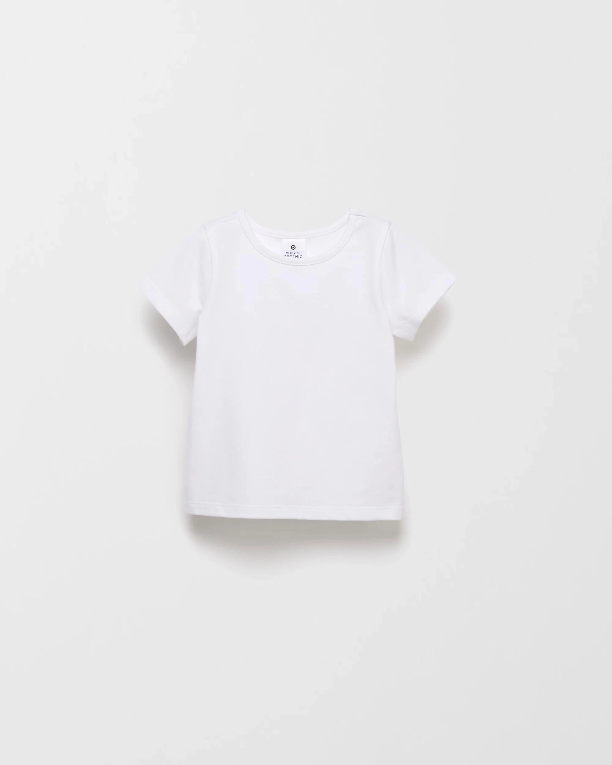 2 Target Baby Baby Organic Cotton Plain T-shirts 3 Pack WHITE/GREY MARLE/BLACK, 2 of 4