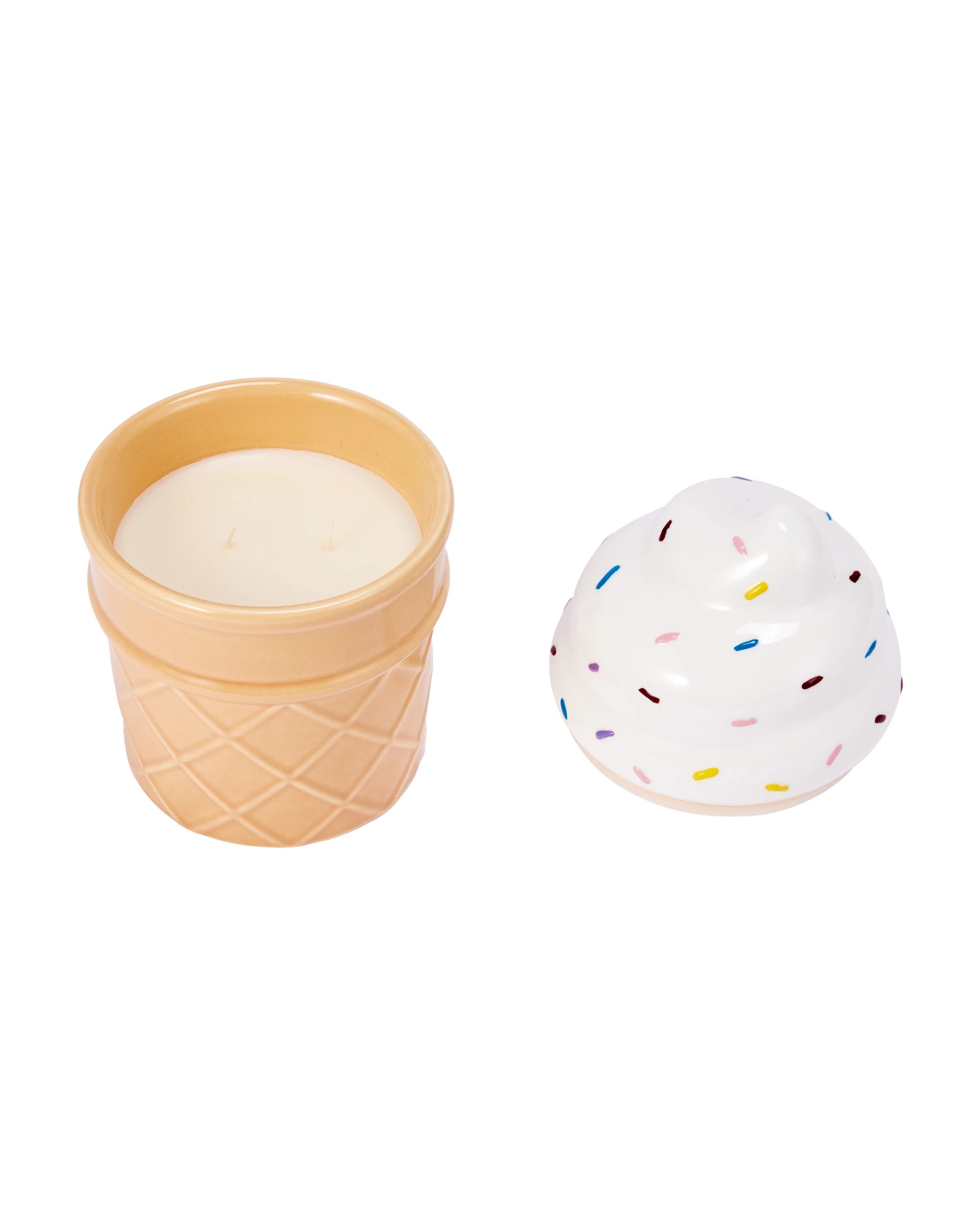 5 Ceramic Ice Cream Cone Candle, 5 of 6