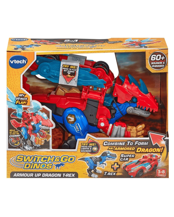 VTech Switch & Go Dinos Armour Up Dragon T-Rex