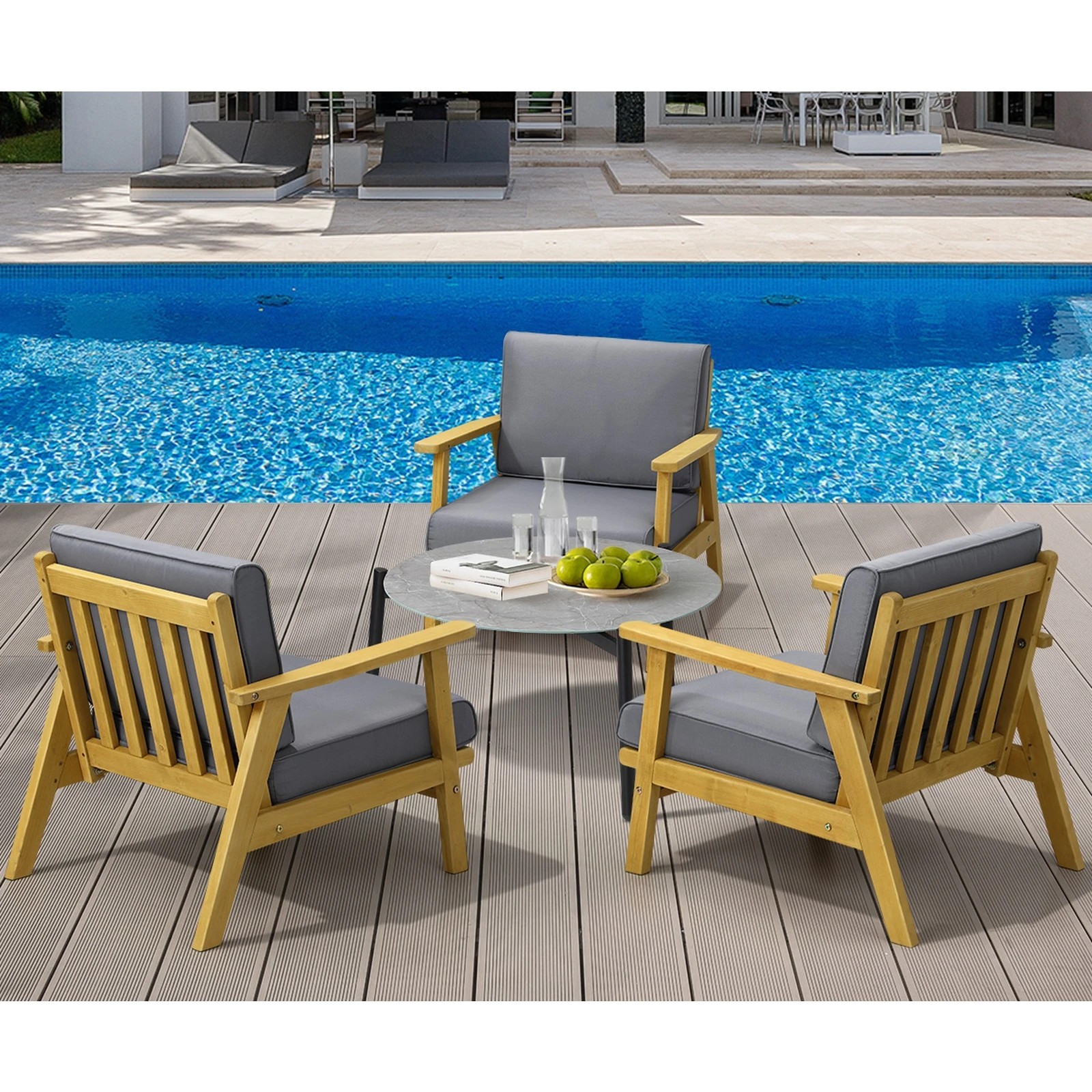 9 Livsip 4pcs Outdoor Lounge Set Patio Furniture Sets Coffee Side Table
 - Multi, 9 of 10
