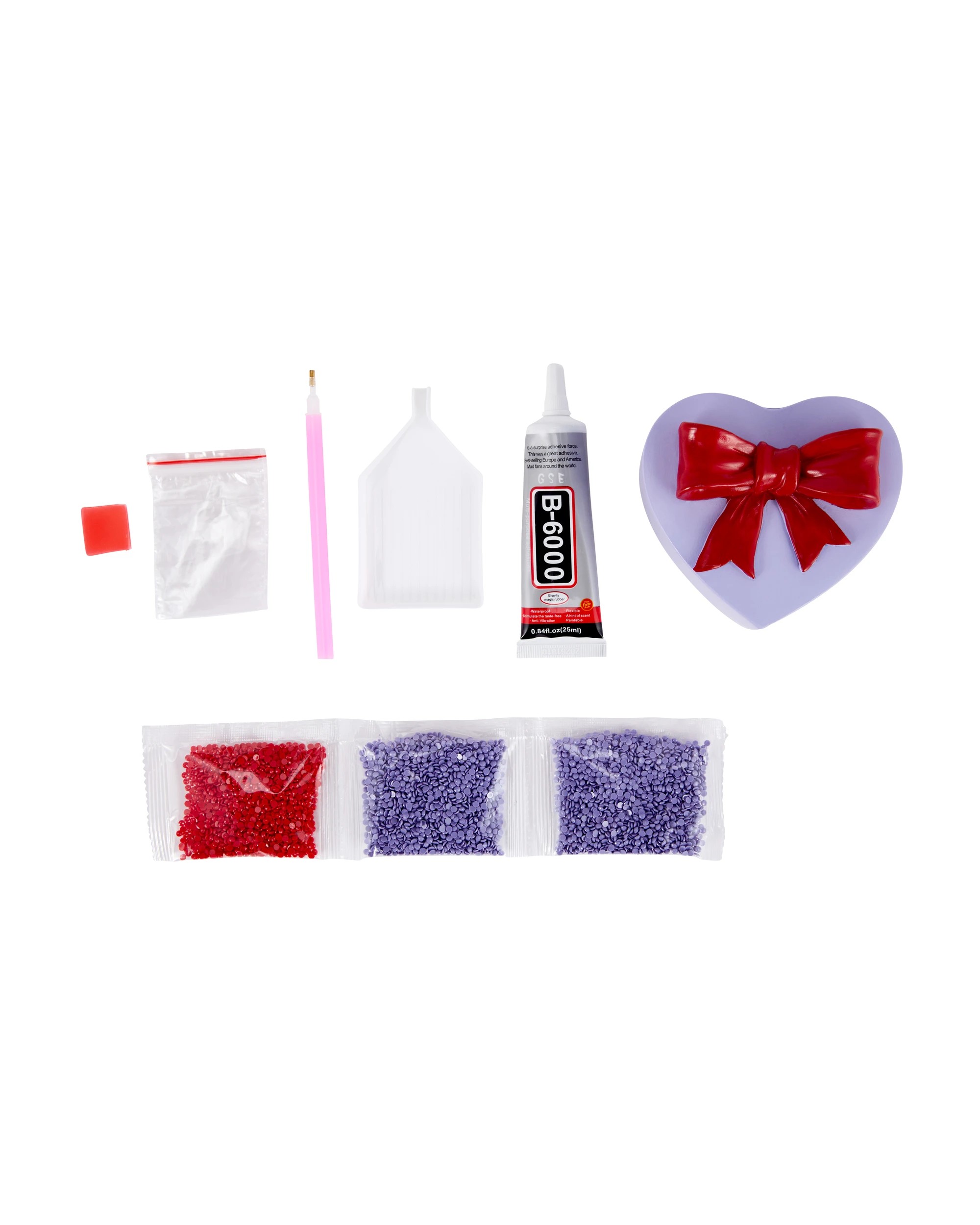 2 DIY Sparkle Gem Art Trinket Box - Heart, 2 of 4