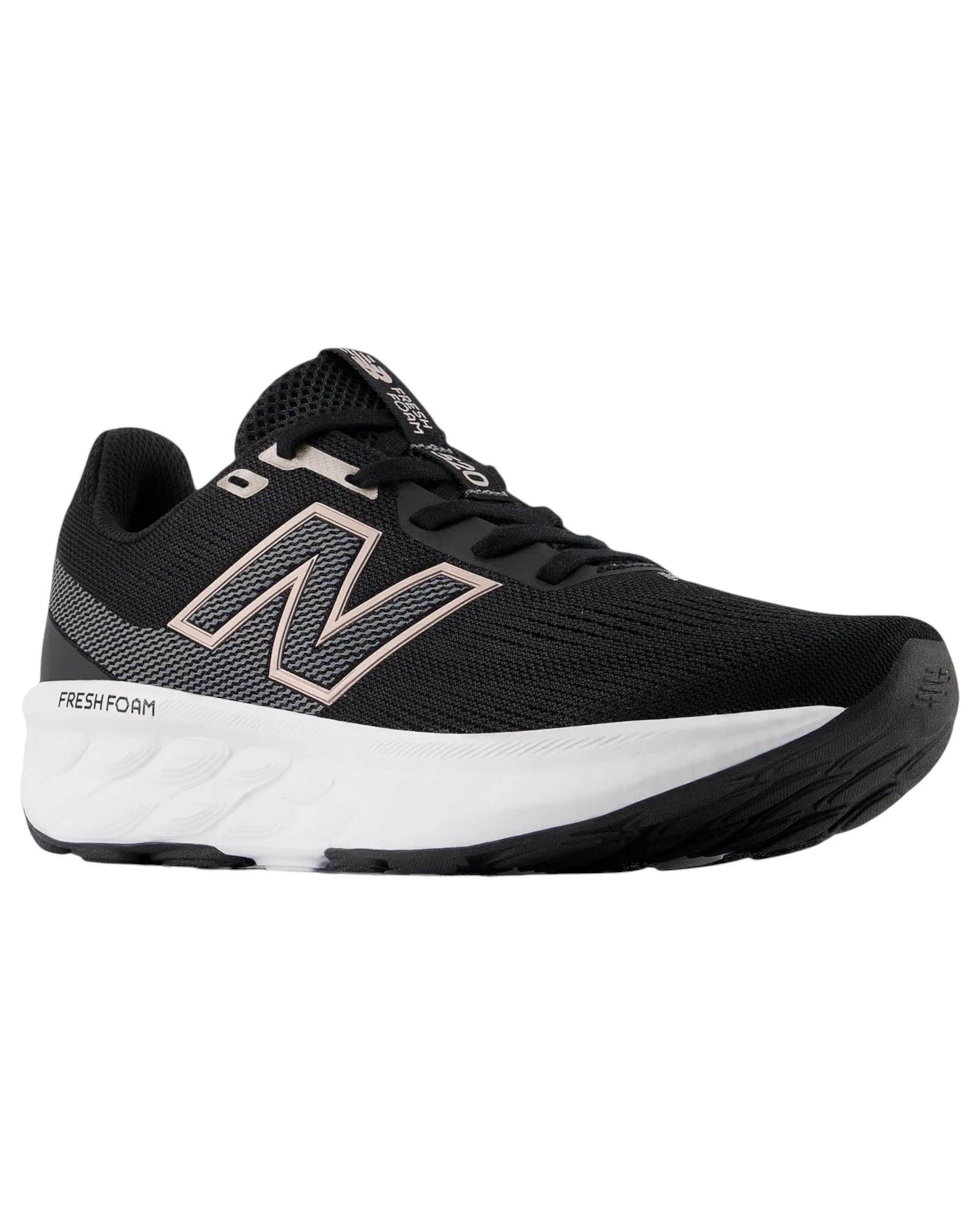 3 New Balance Mens Fresh Foam 520 v9 Athletic Running Shoes BLACK/WHITE, 3 of 5