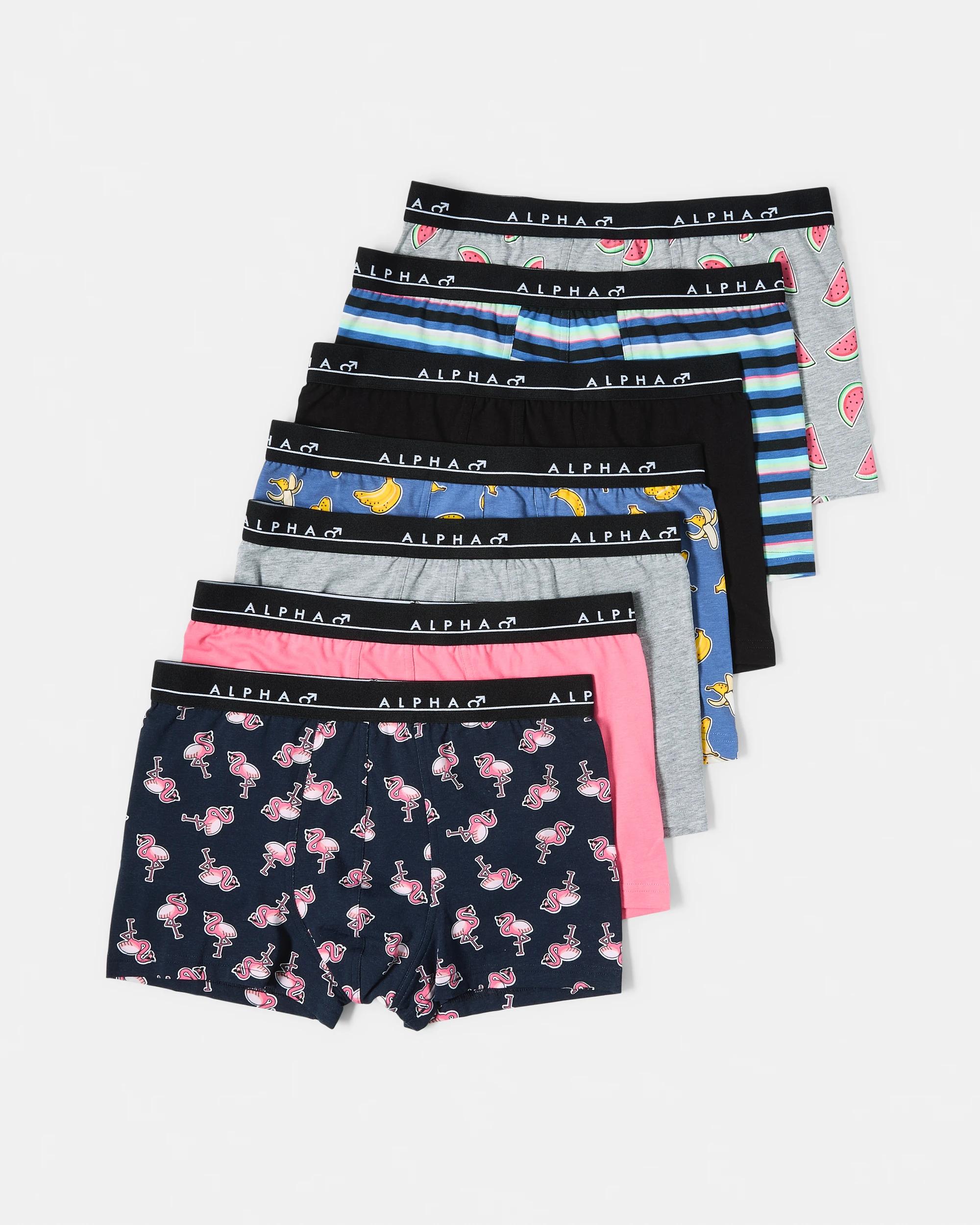 1 7 Pack Printed Trunks BIRD FRUIT, 1 of 10