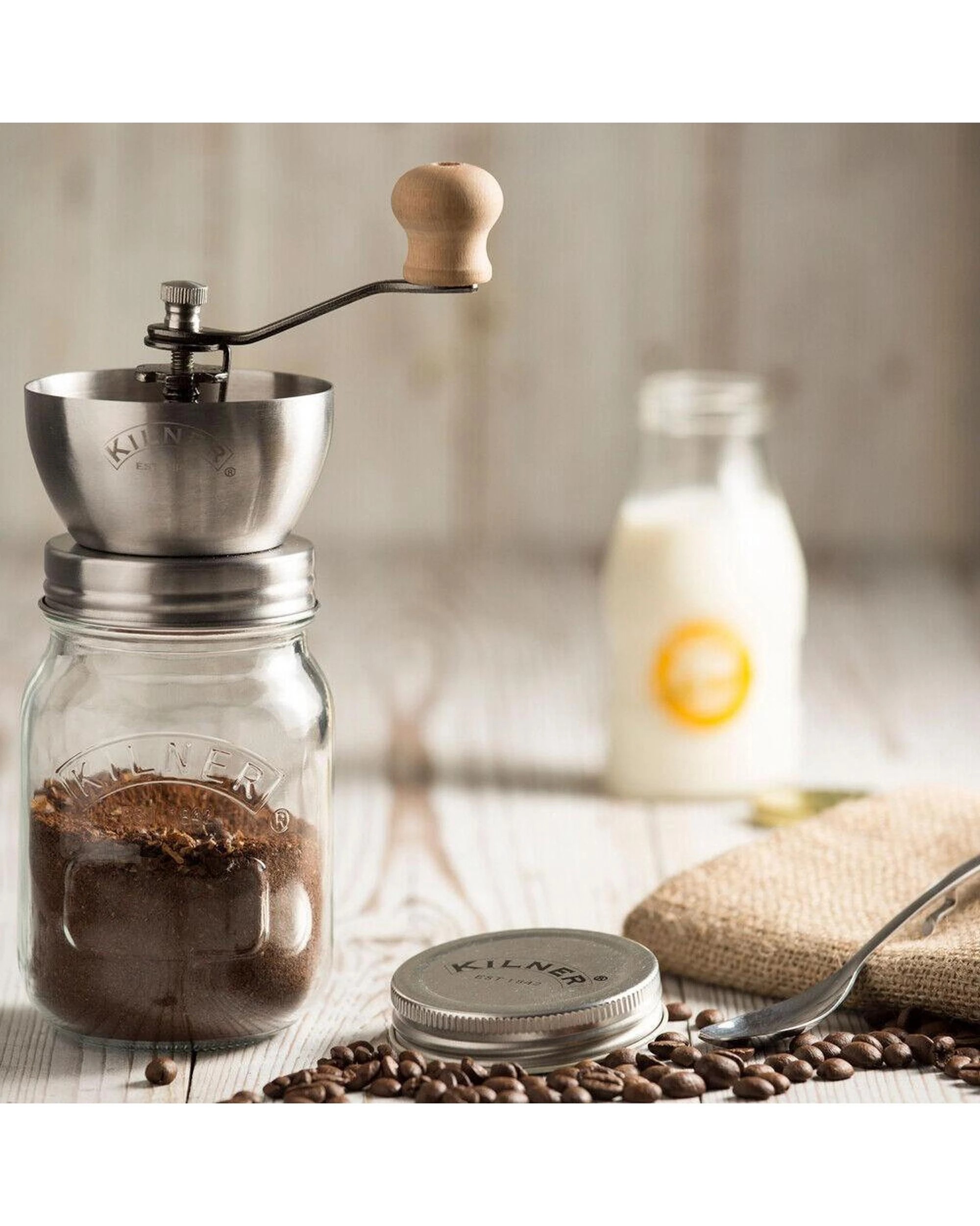 2 Kilner Coffee Grinder Glass Jar Manual  500ml, 2 of 7