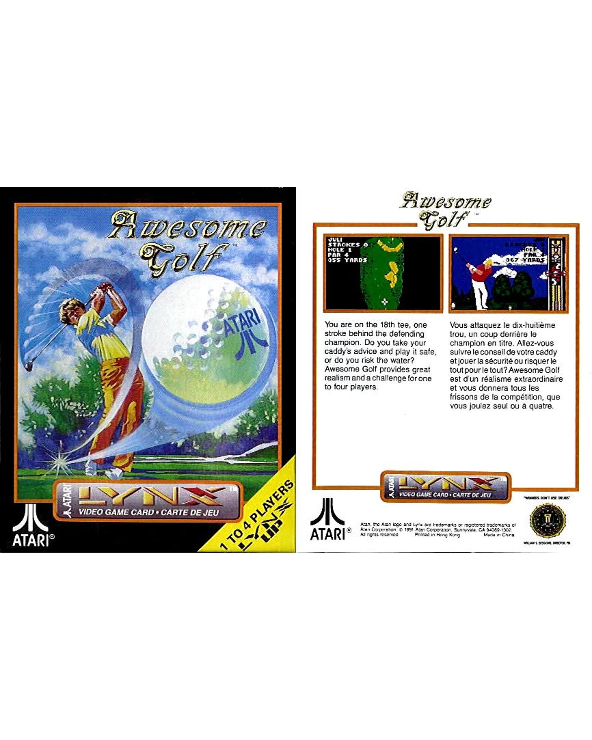 2 Atari Awesome Golf - Atari Lynx, 2 of 2