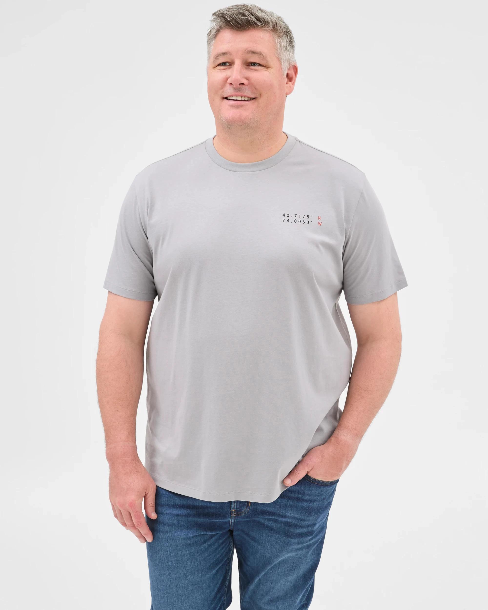 1 Target Man Plus Plus Size Australian Cotton Print T-Shirt GREY, 1 of 6