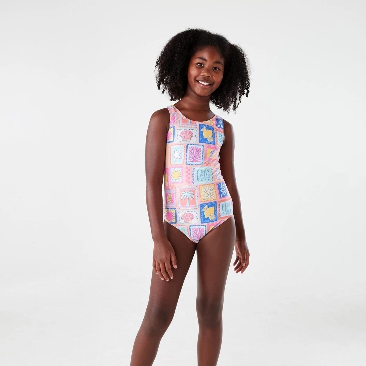 1 One Piece Print Bather COASTAL CHARM BLUSHING ROSE, 1 of 7